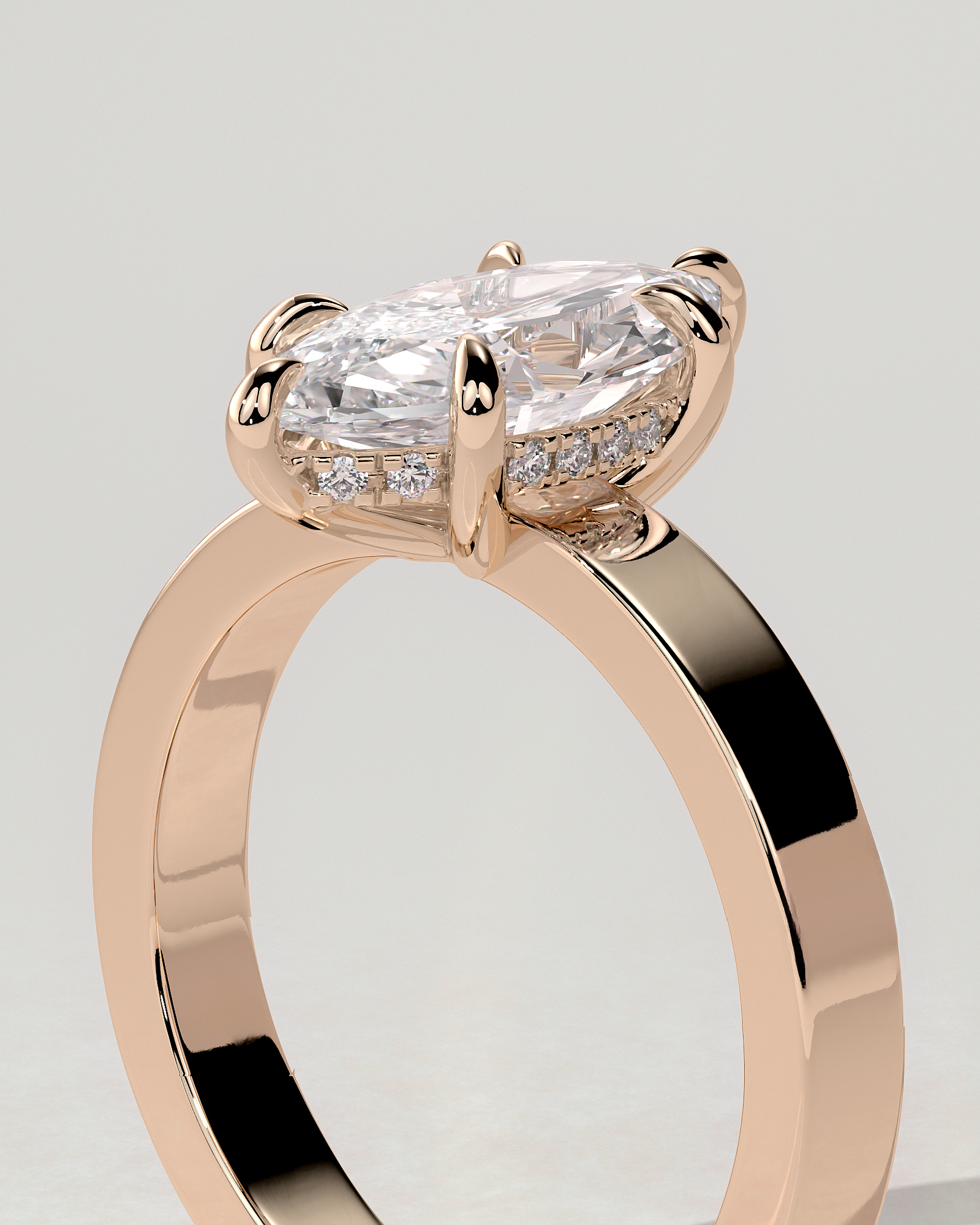 Aisha Solitaire Marquise Ring