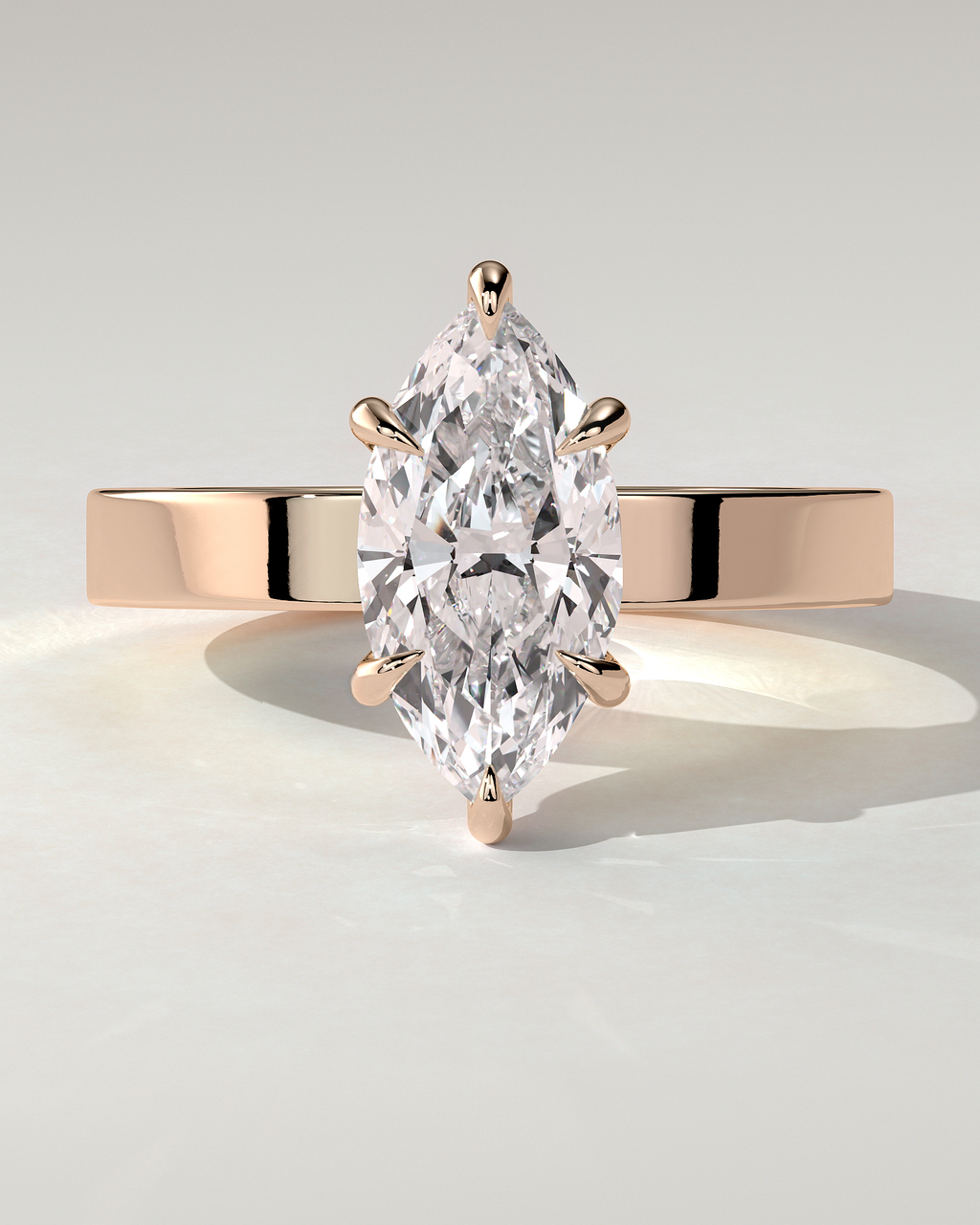 Aisha Solitaire Marquise Ring