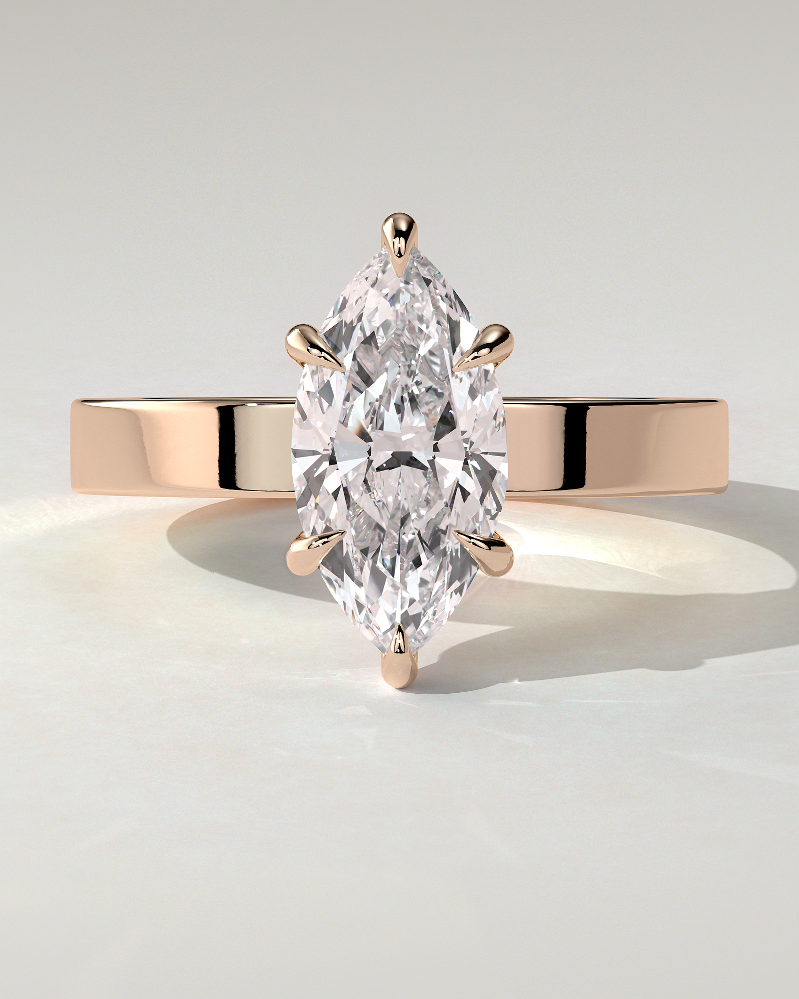 Aisha Solitaire Marquise Ring