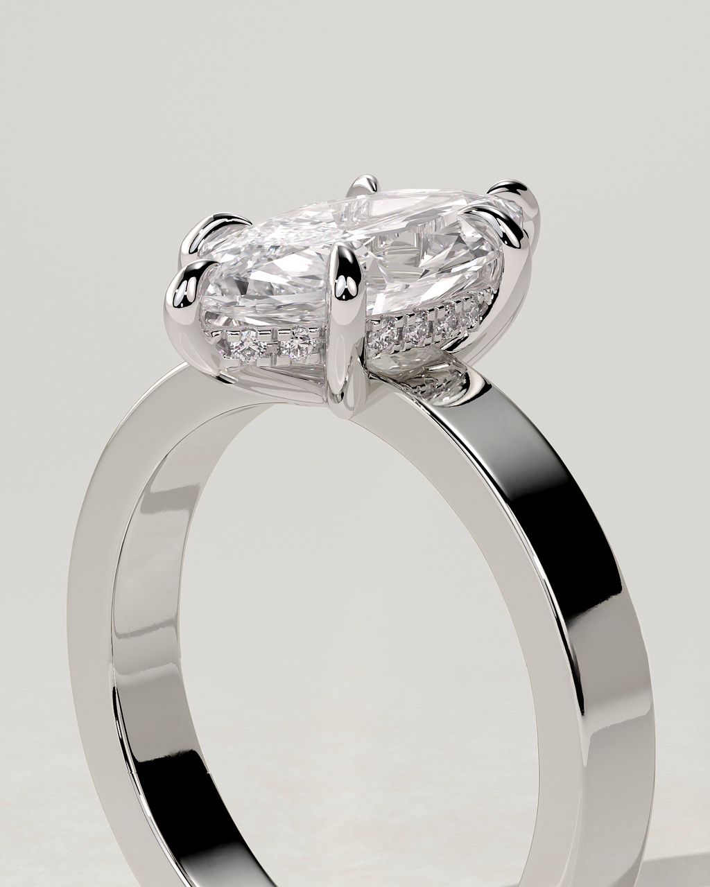 Aisha Solitaire Marquise Ring
