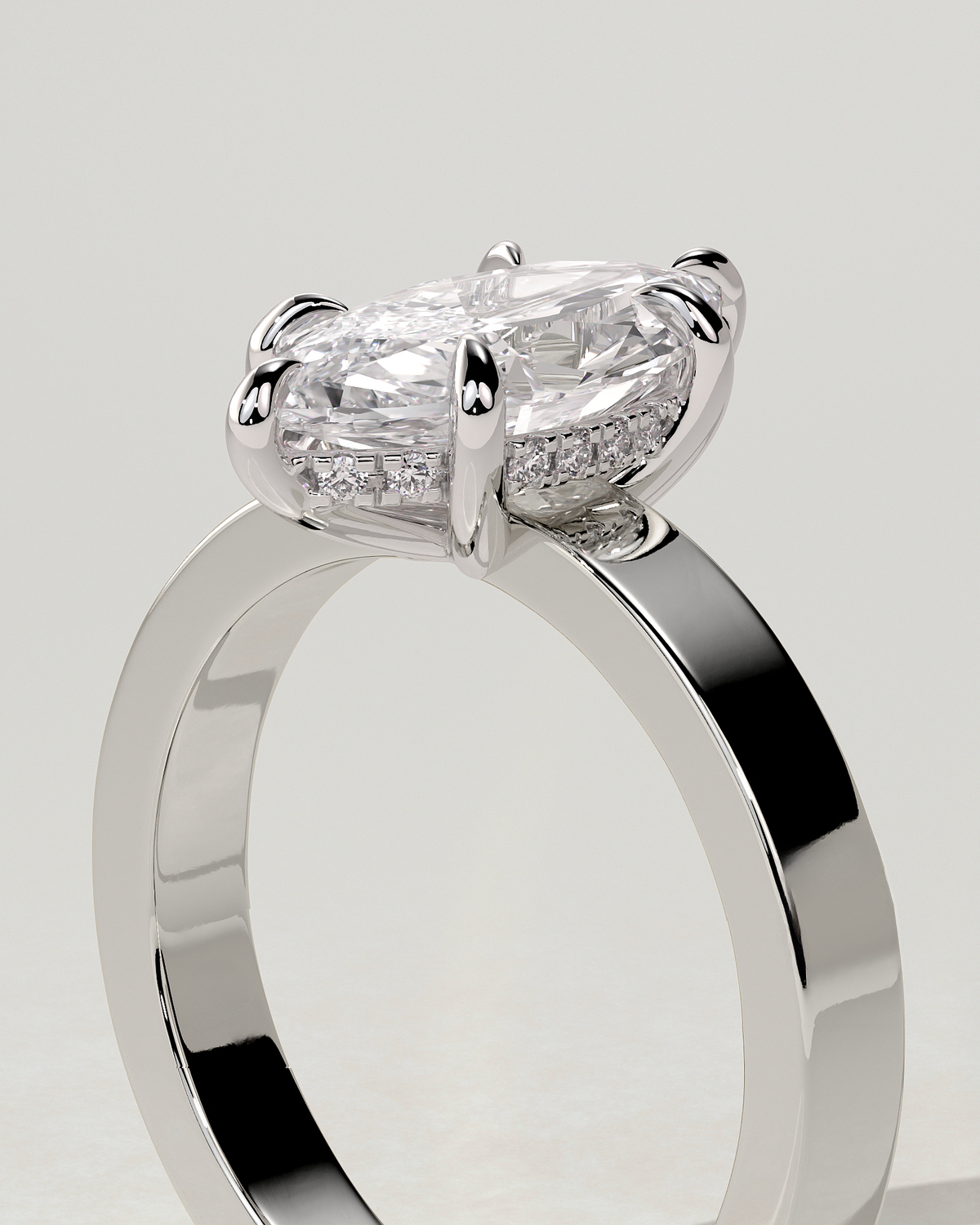 Aisha Solitaire Marquise Ring