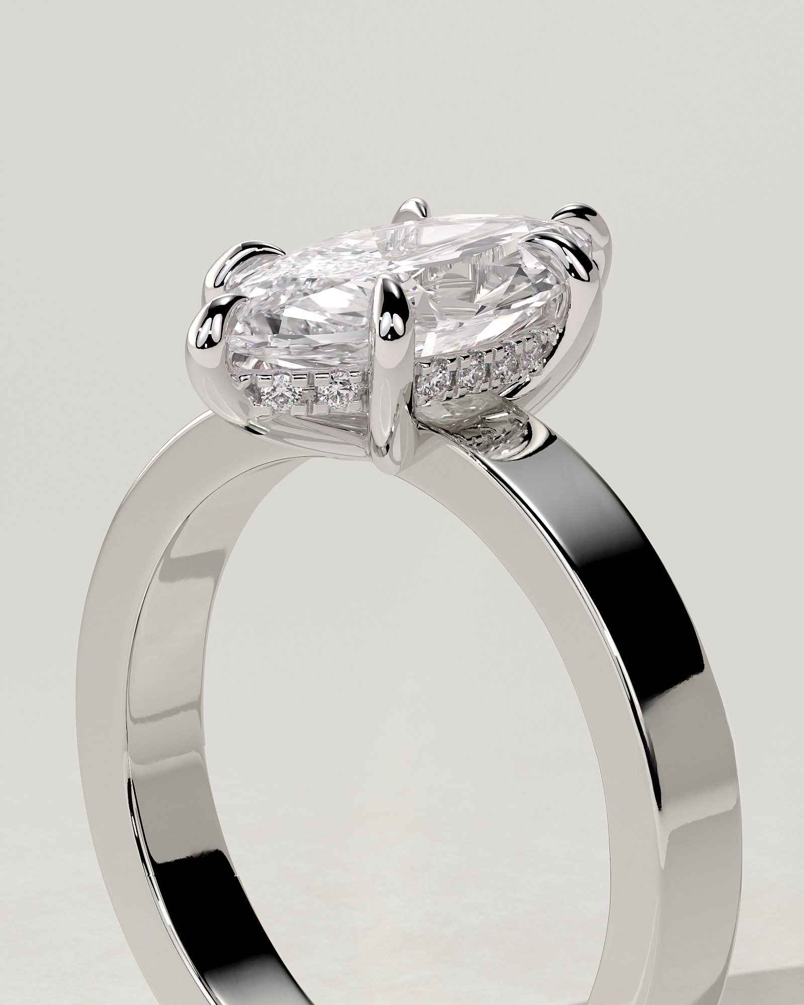 Aisha Solitaire Marquise Ring