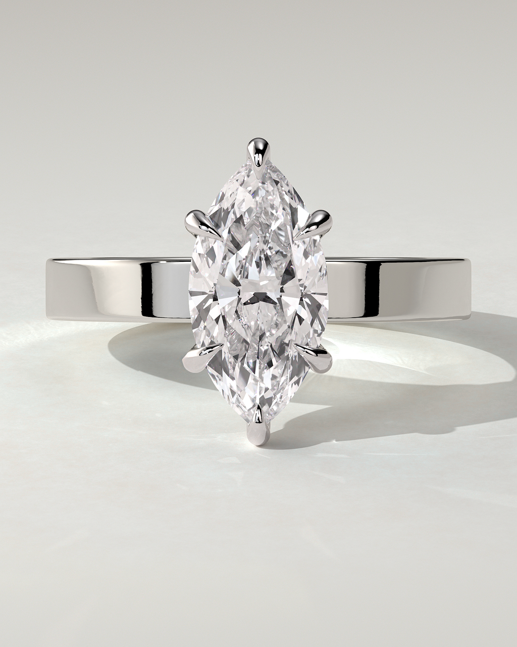 Aisha Solitaire Marquise Ring