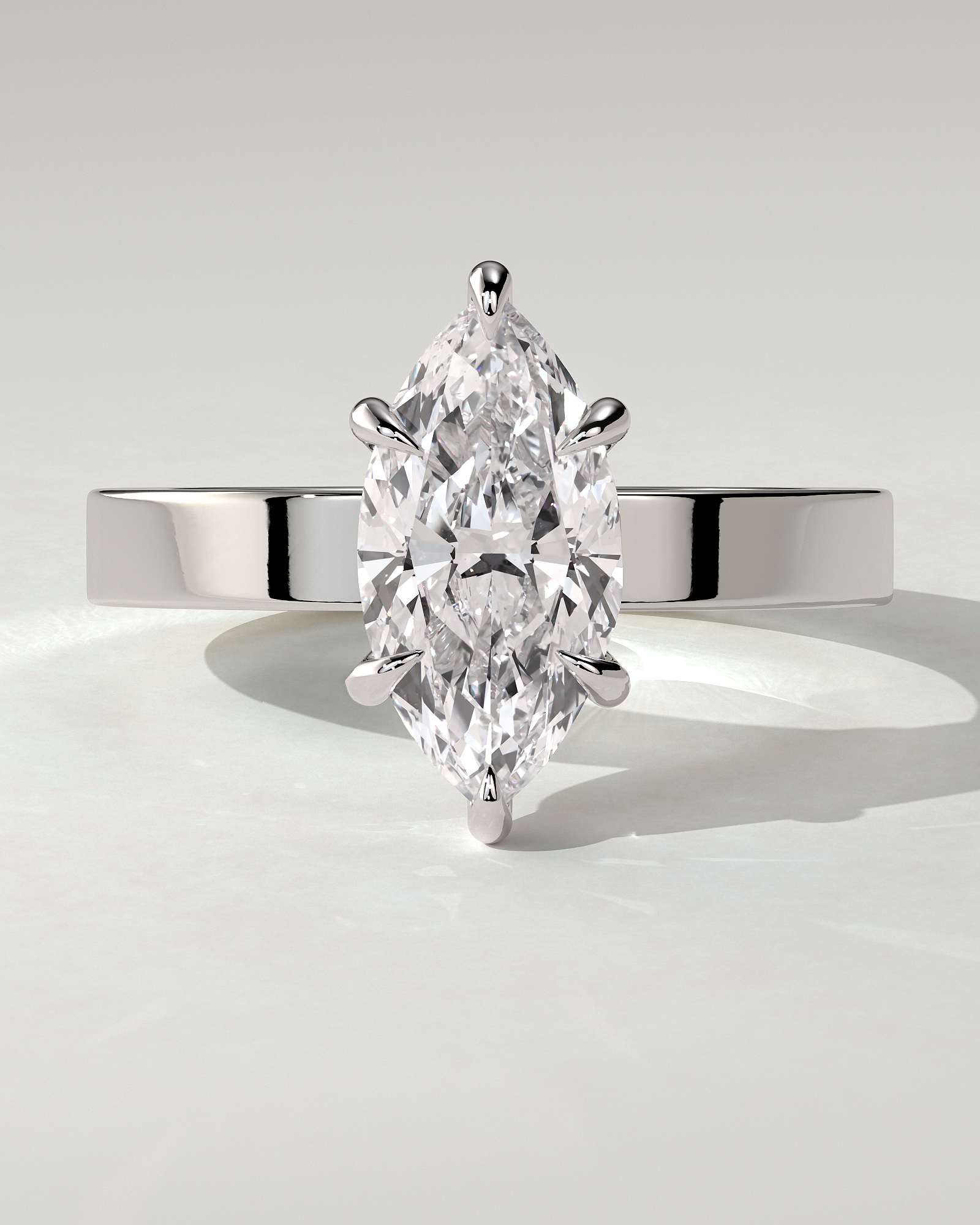 Aisha Solitaire Marquise Ring