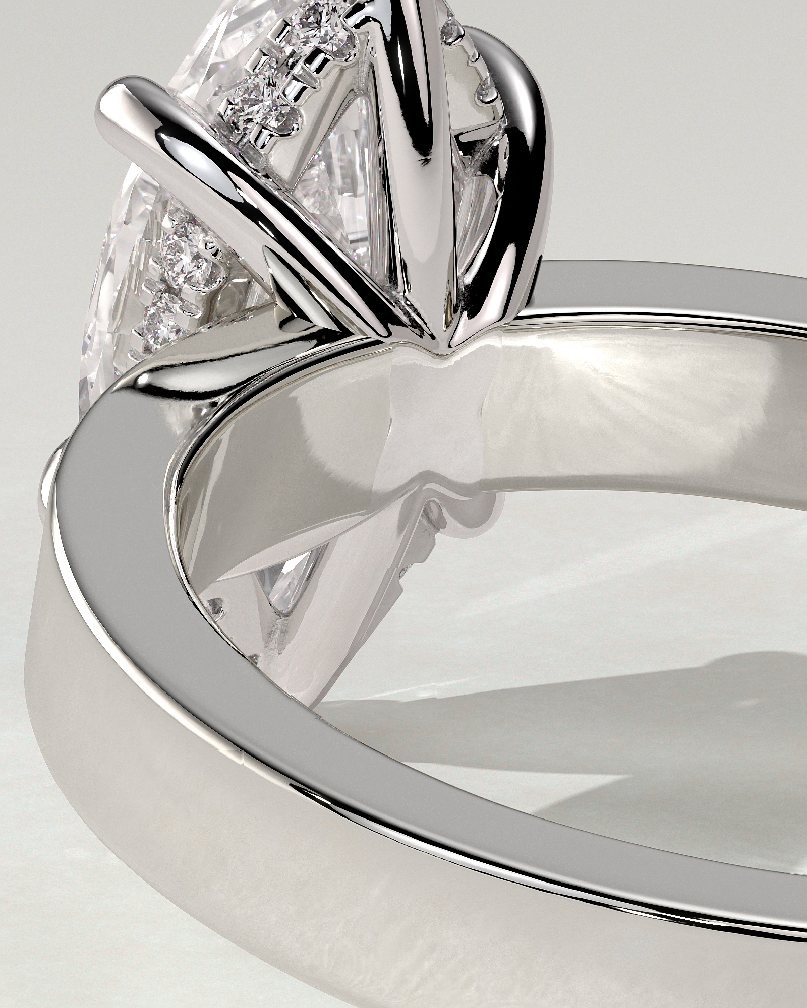 Aisha Solitaire Marquise Ring