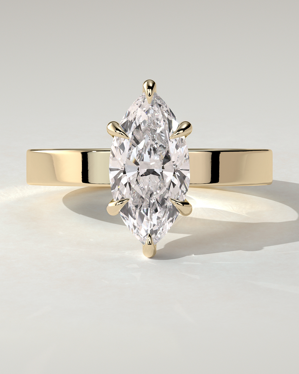 Aisha Solitaire Marquise Ring