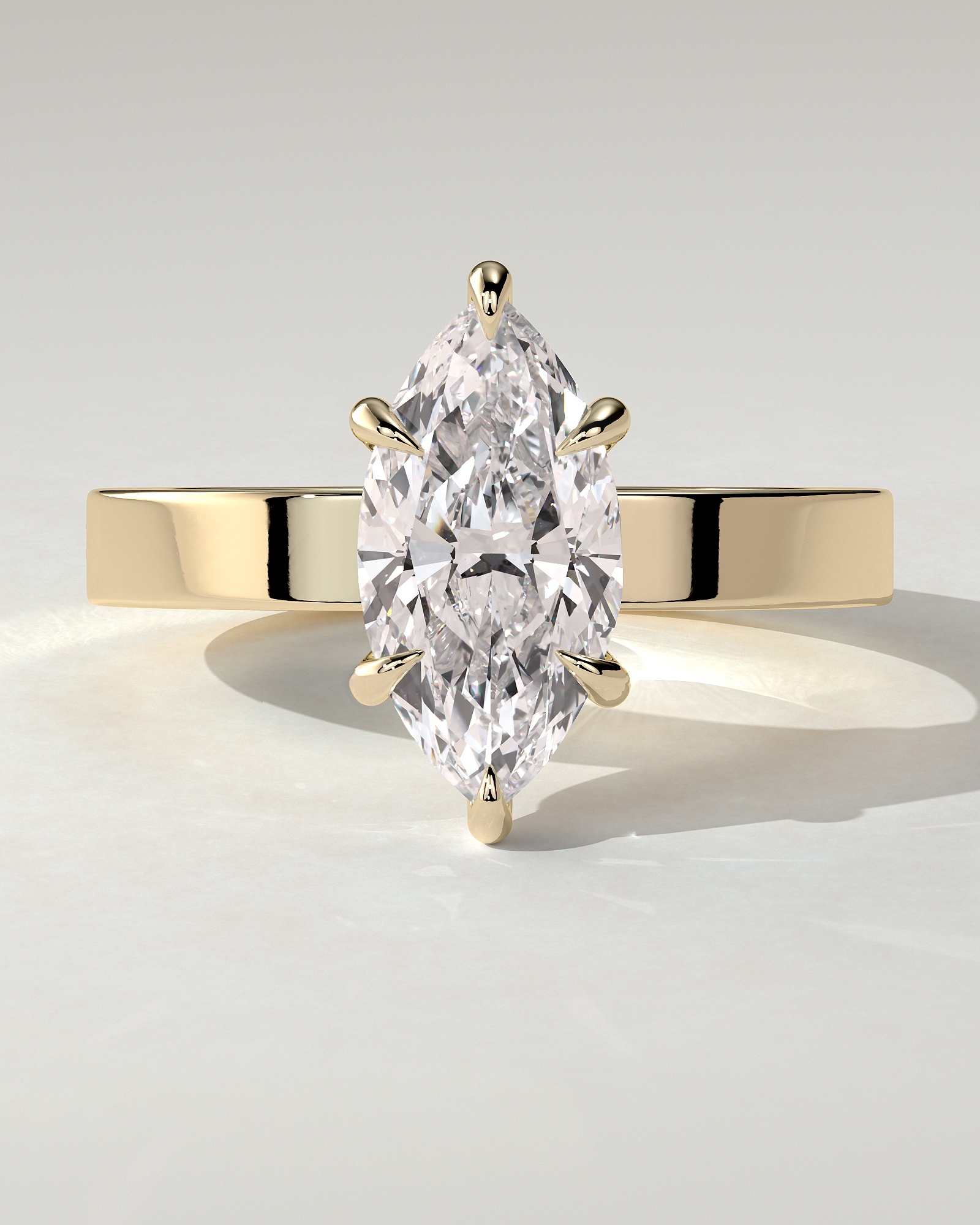 Aisha Solitaire Marquise Ring