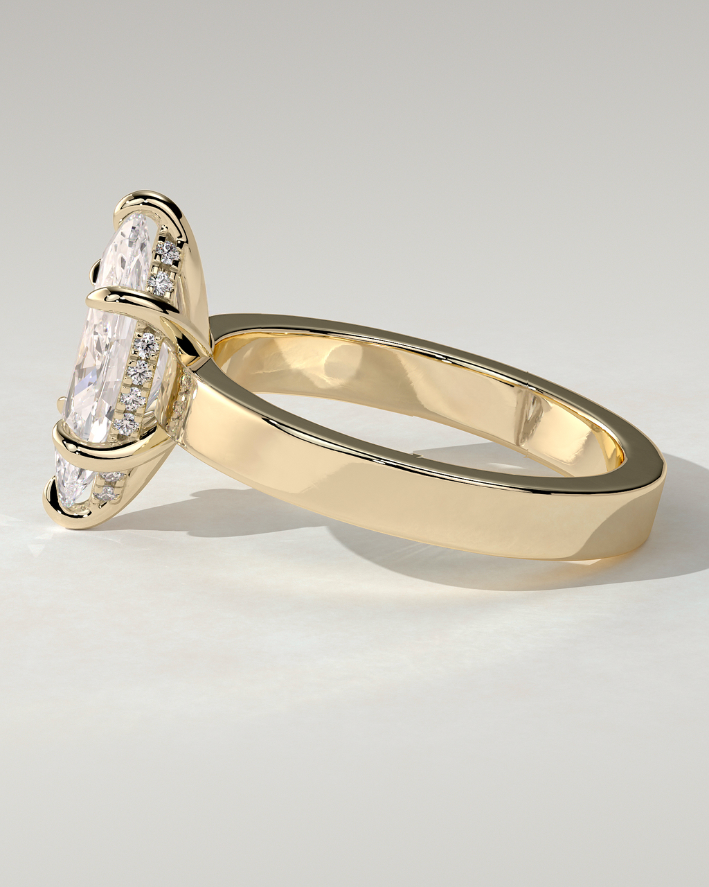 Aisha Solitaire Marquise Ring