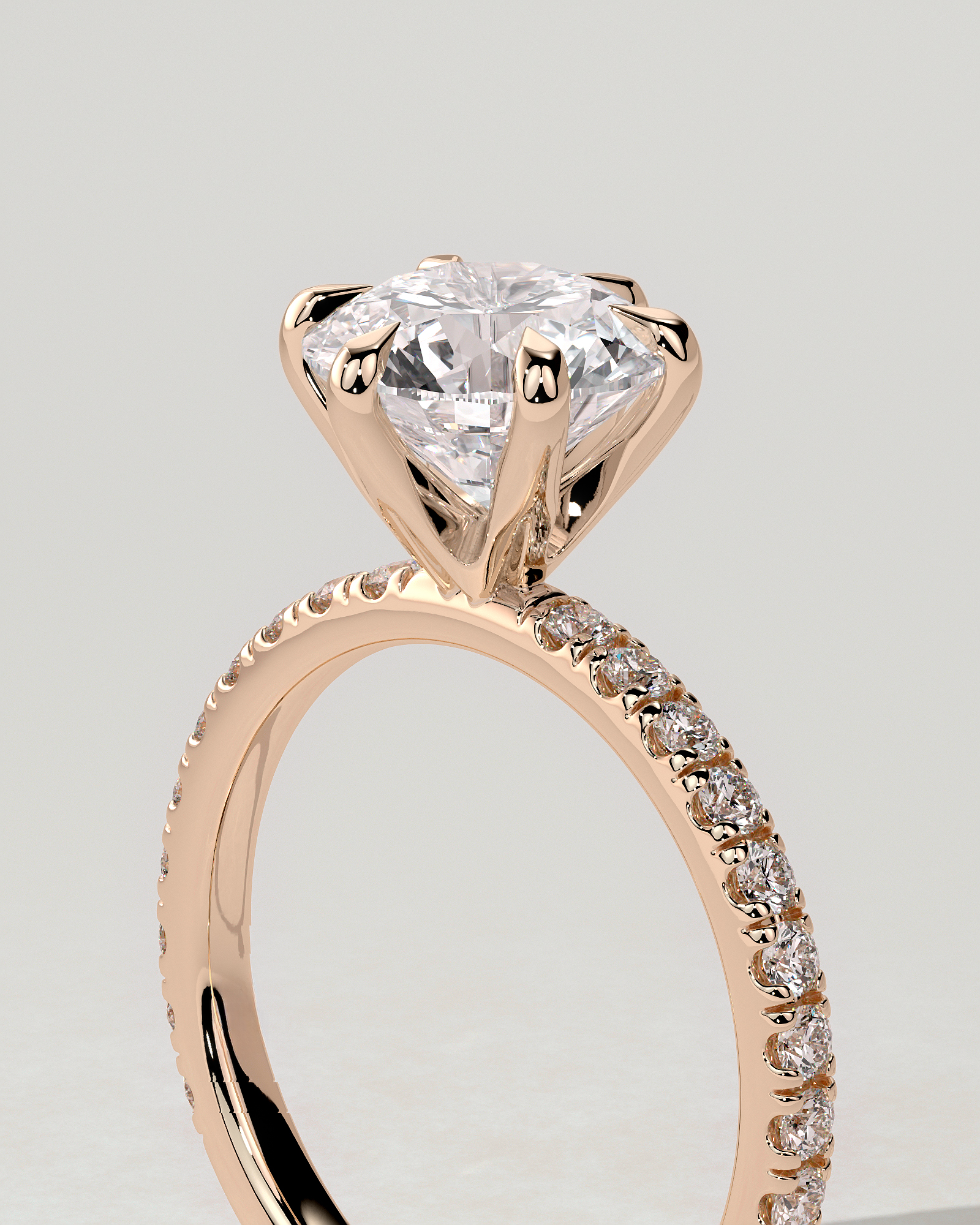 Alexandria Solitaire Round Ring