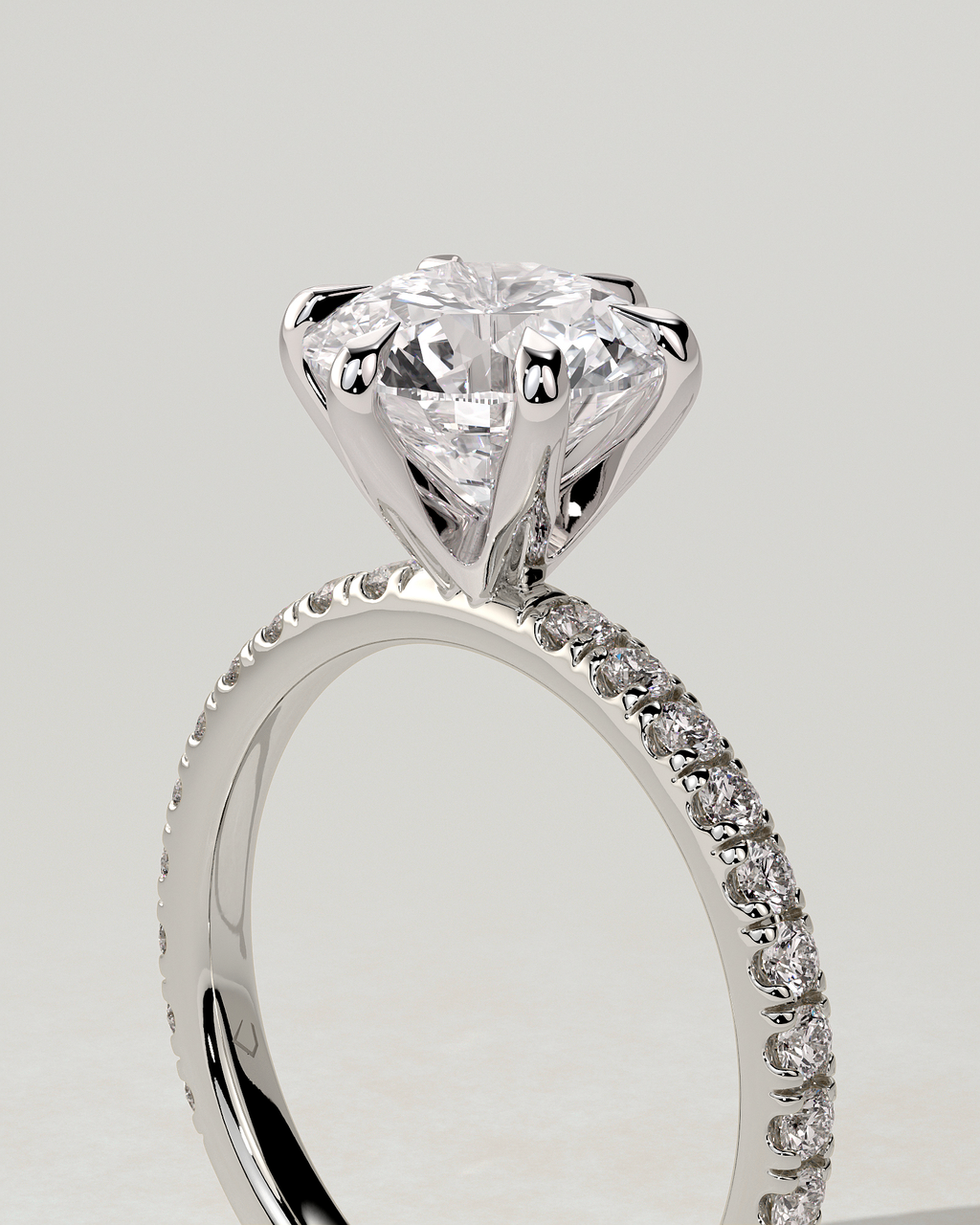 Alexandria Solitaire Round Ring