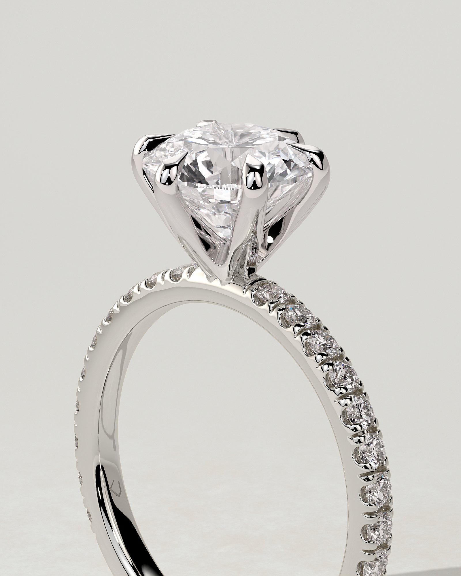 Alexandria Solitaire Round Ring