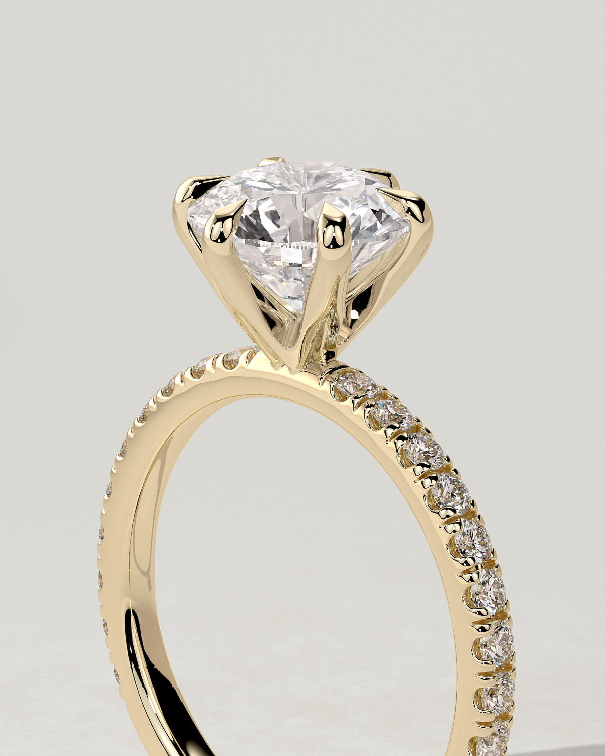 Alexandria Solitaire Round Ring
