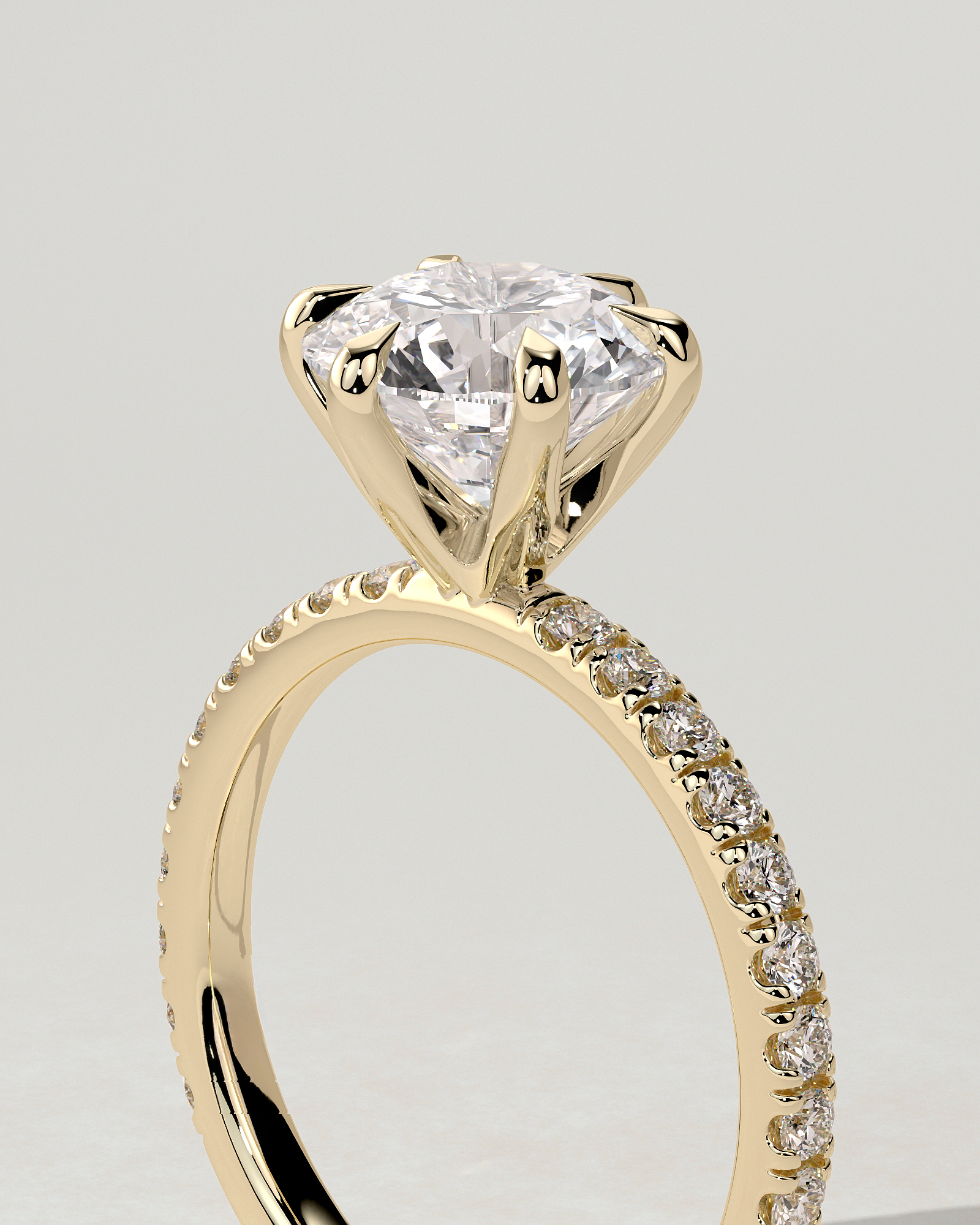 Alexandria Solitaire Round Ring