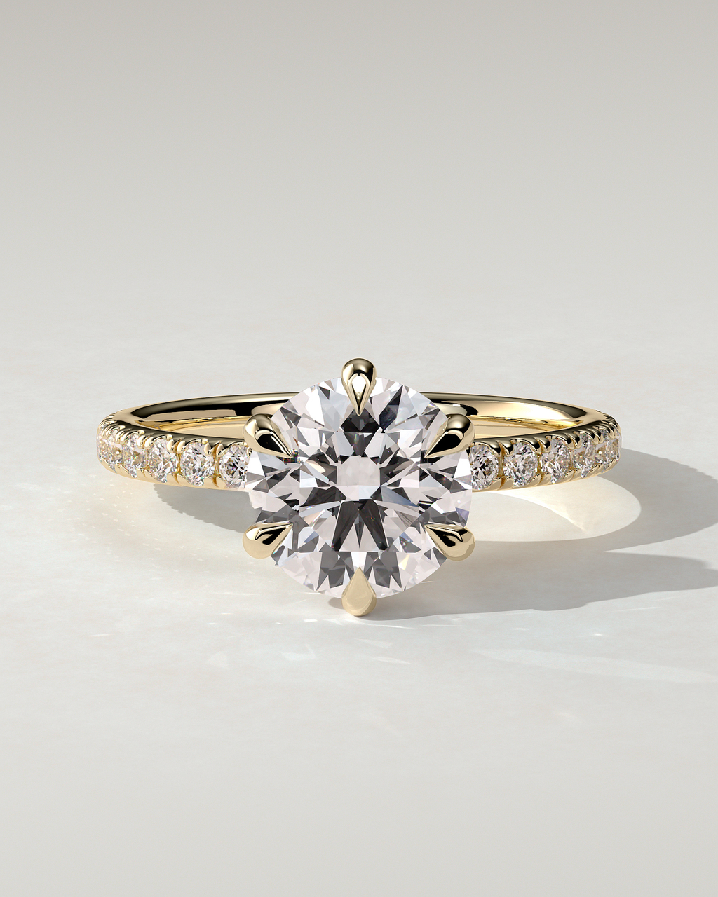 Alexandria Solitaire Round Ring