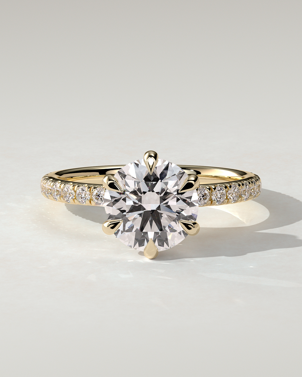 Alexandria Solitaire Round Ring