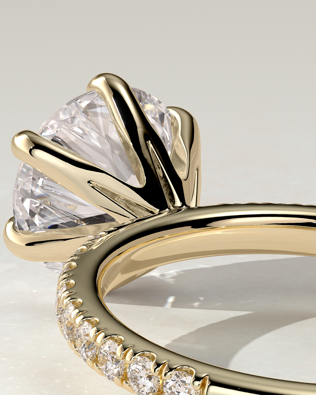 Alexandria Solitaire Round Ring
