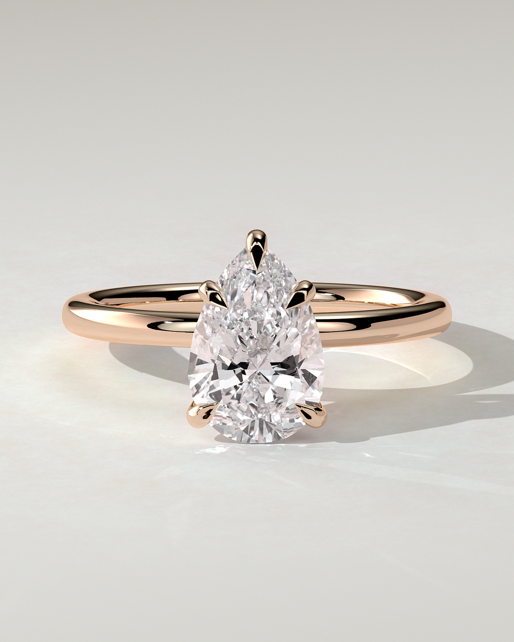 Alia Solitaire Pear Ring