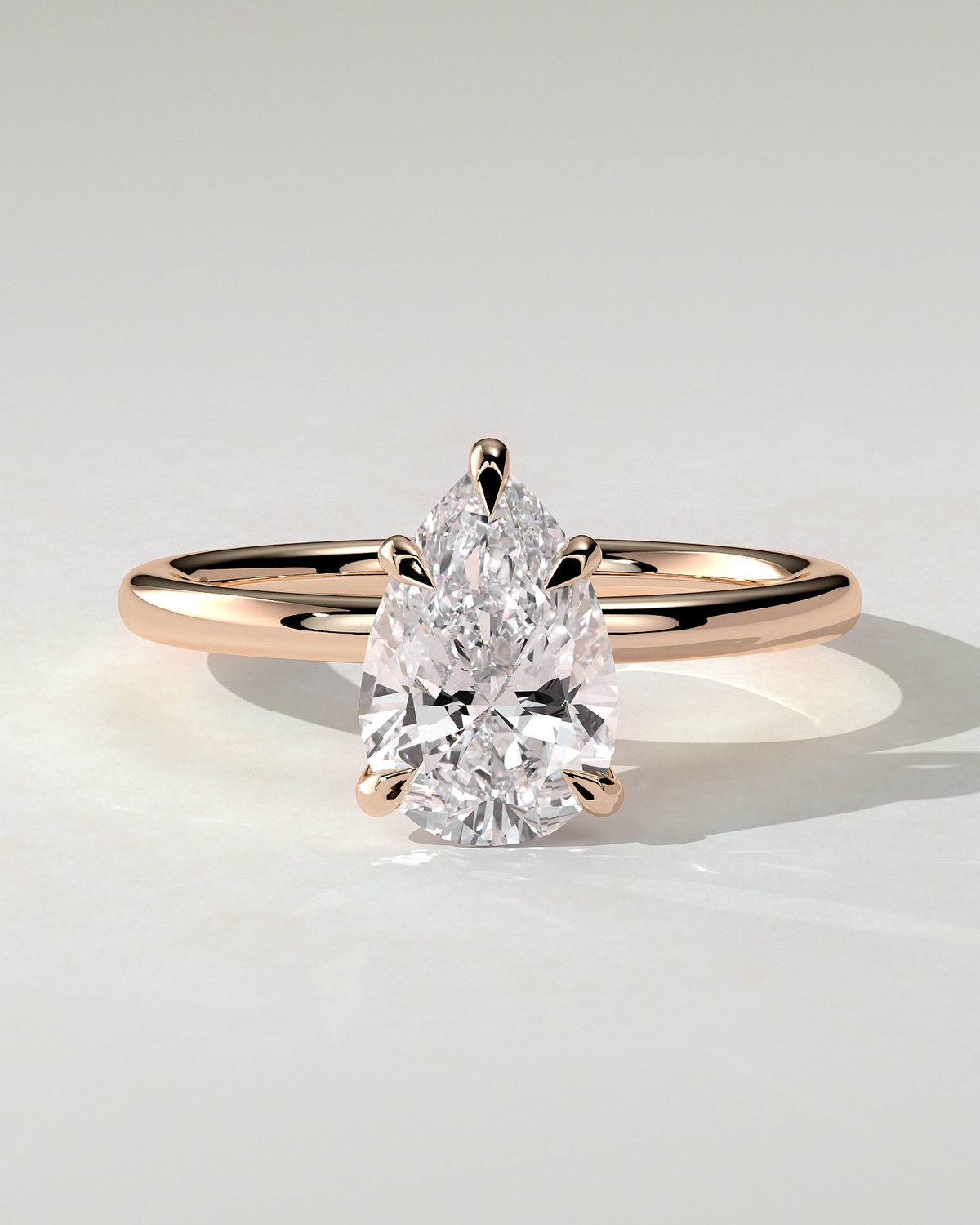 Alia Solitaire Pear Ring