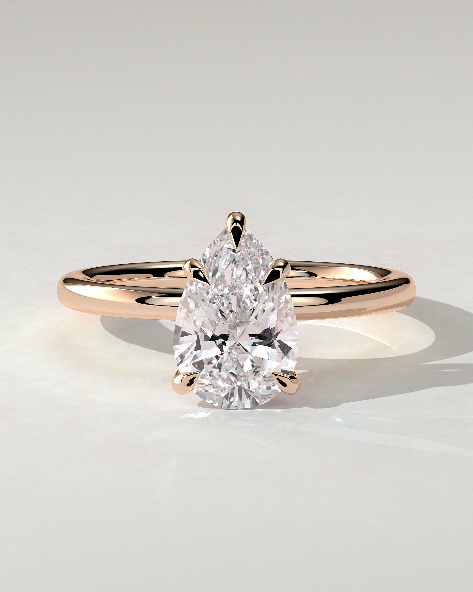 Alia Solitaire Pear Ring