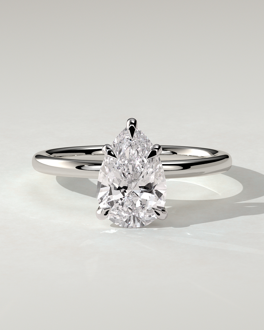 Alia Solitaire Pear Ring