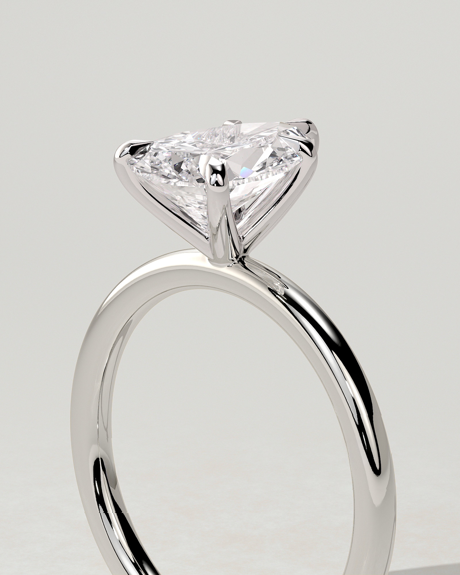Alia Solitaire Pear Ring
