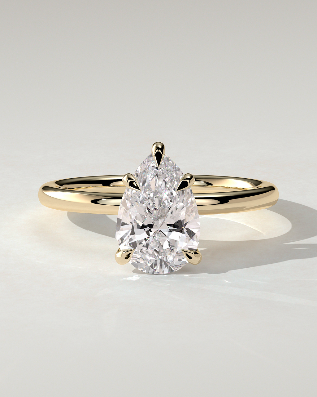 Alia Solitaire Pear Ring