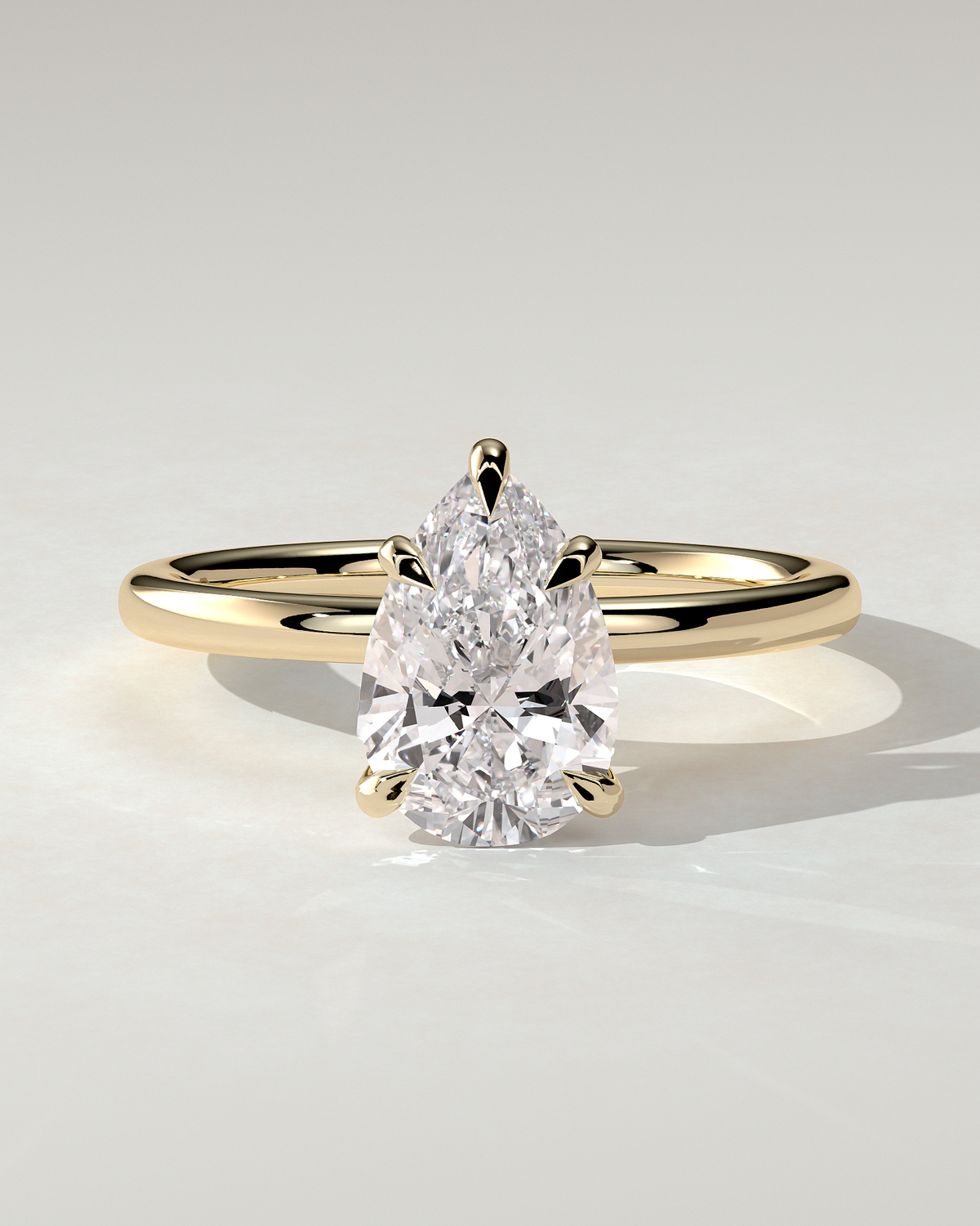 Alia Solitaire Pear Ring