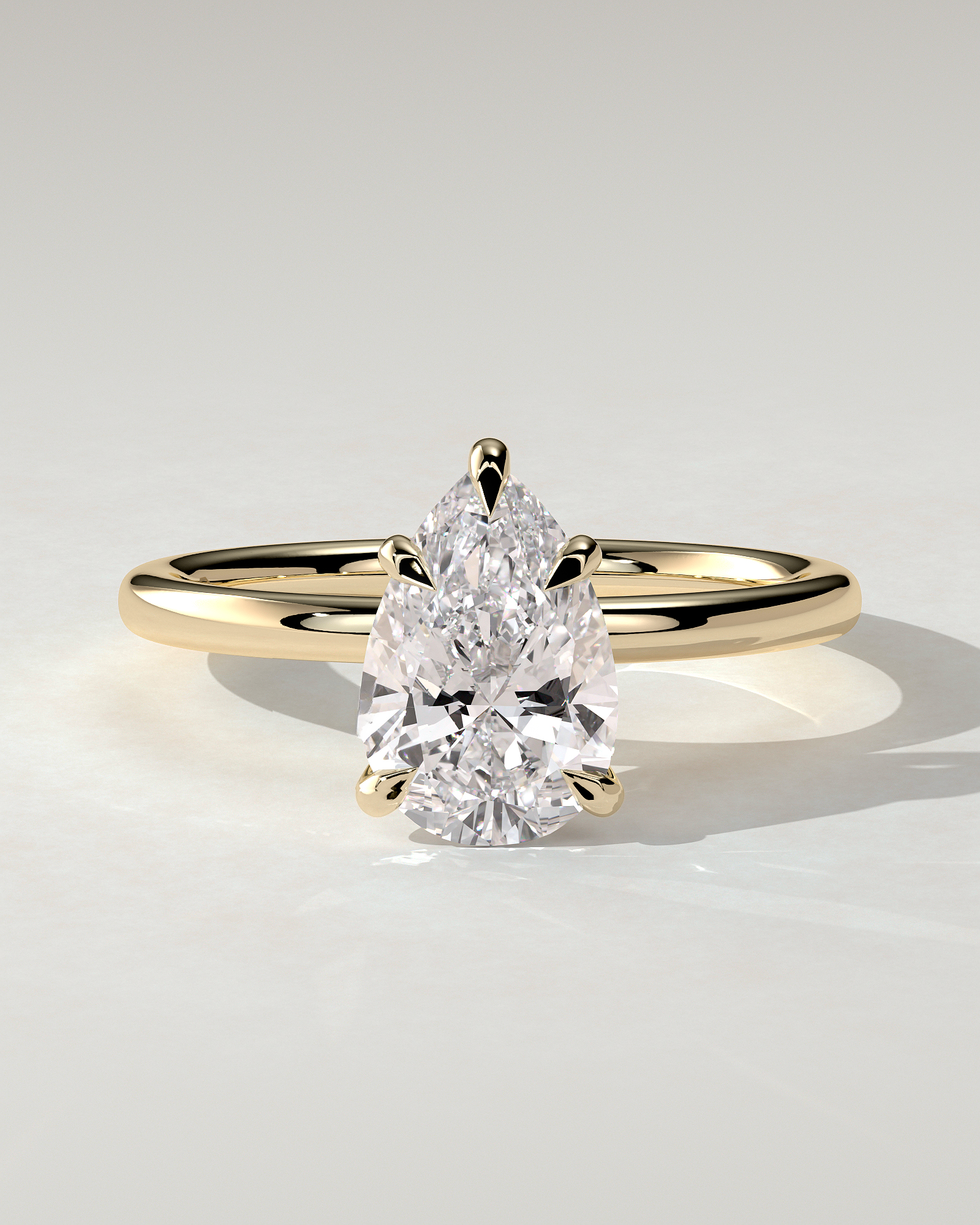 Alia Solitaire Pear Ring