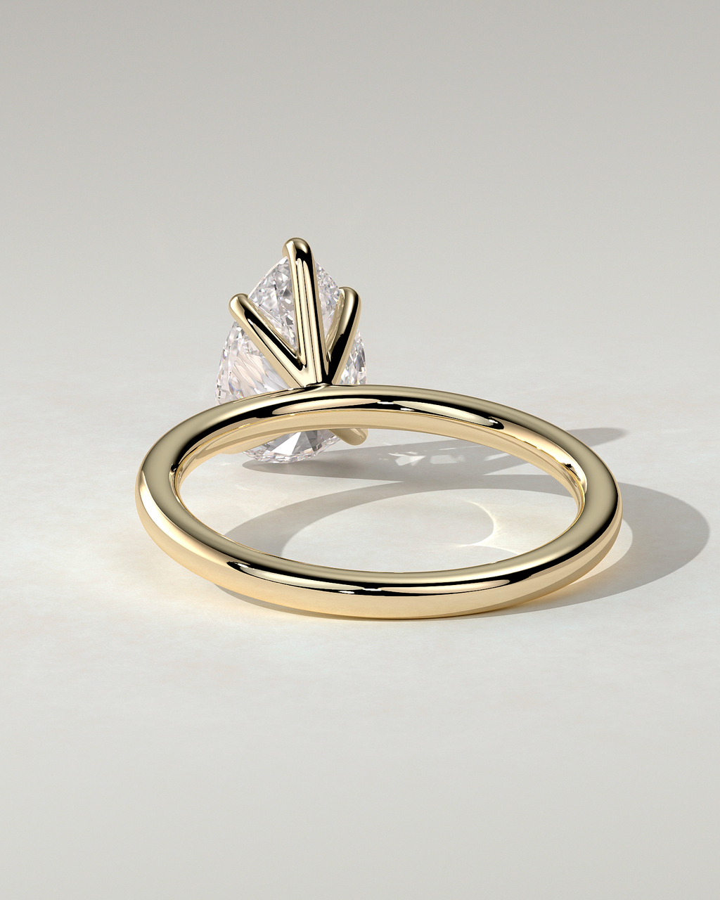 Alia Solitaire Pear Ring