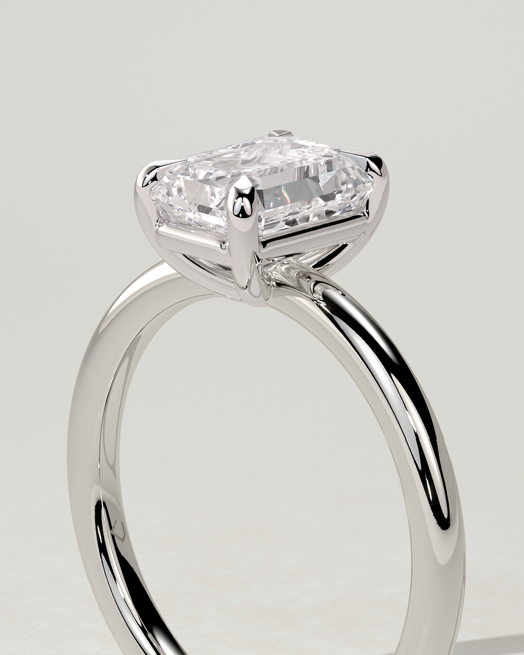 Alina Solitaire Emerald Ring