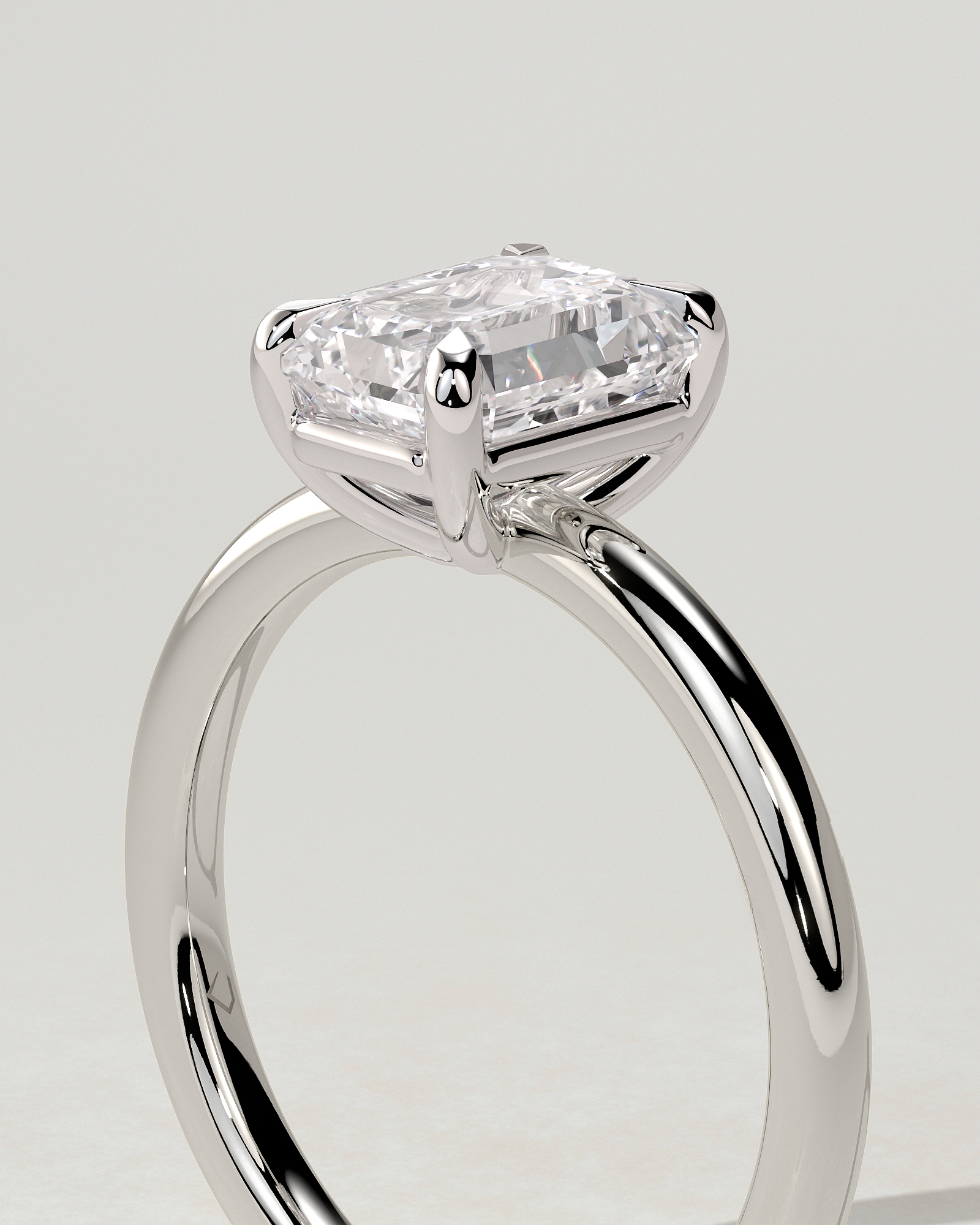 Alina Solitaire Emerald Ring