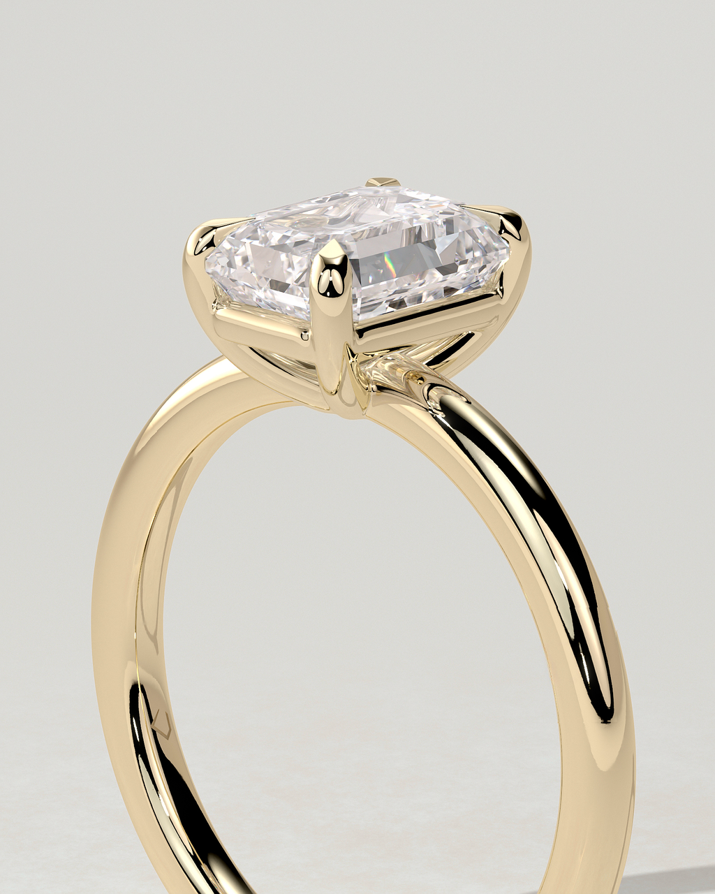 Alina Solitaire Emerald Ring