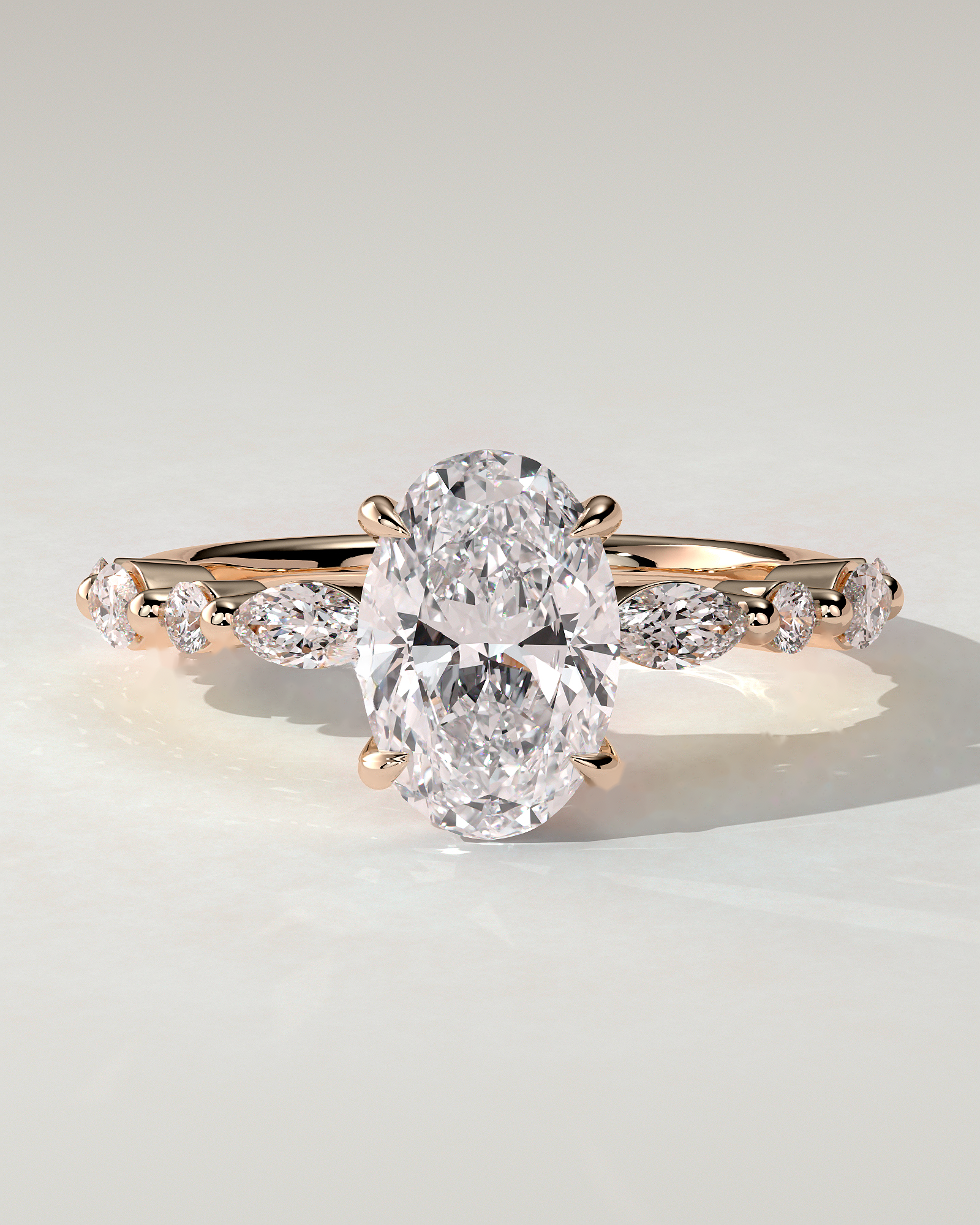 Alyssa Solitaire Oval Ring