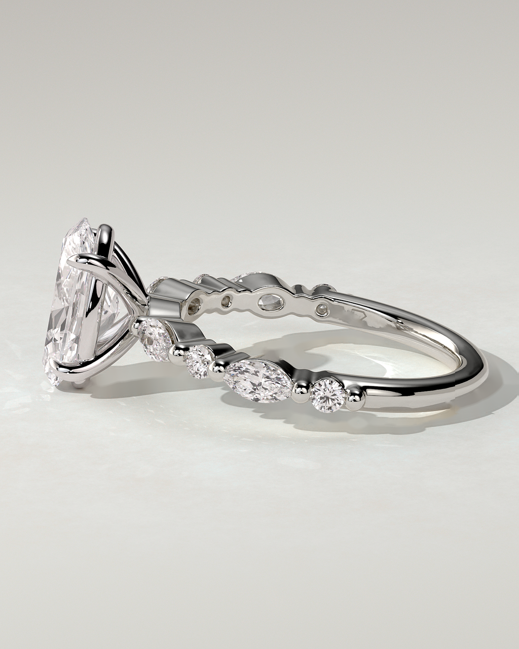 Alyssa Solitaire Oval Ring