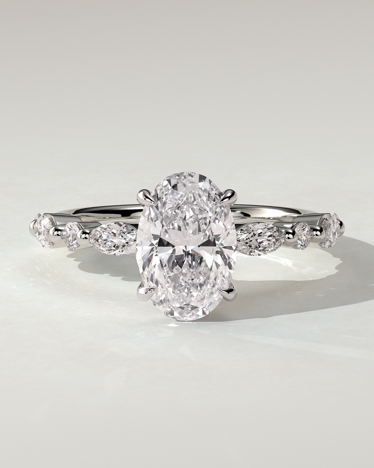 Alyssa Solitaire Oval Ring