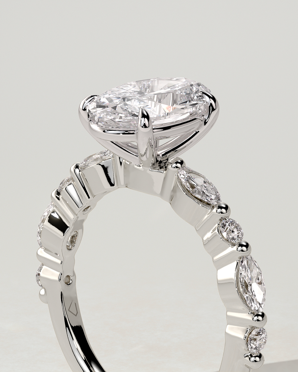 Alyssa Solitaire Oval Ring