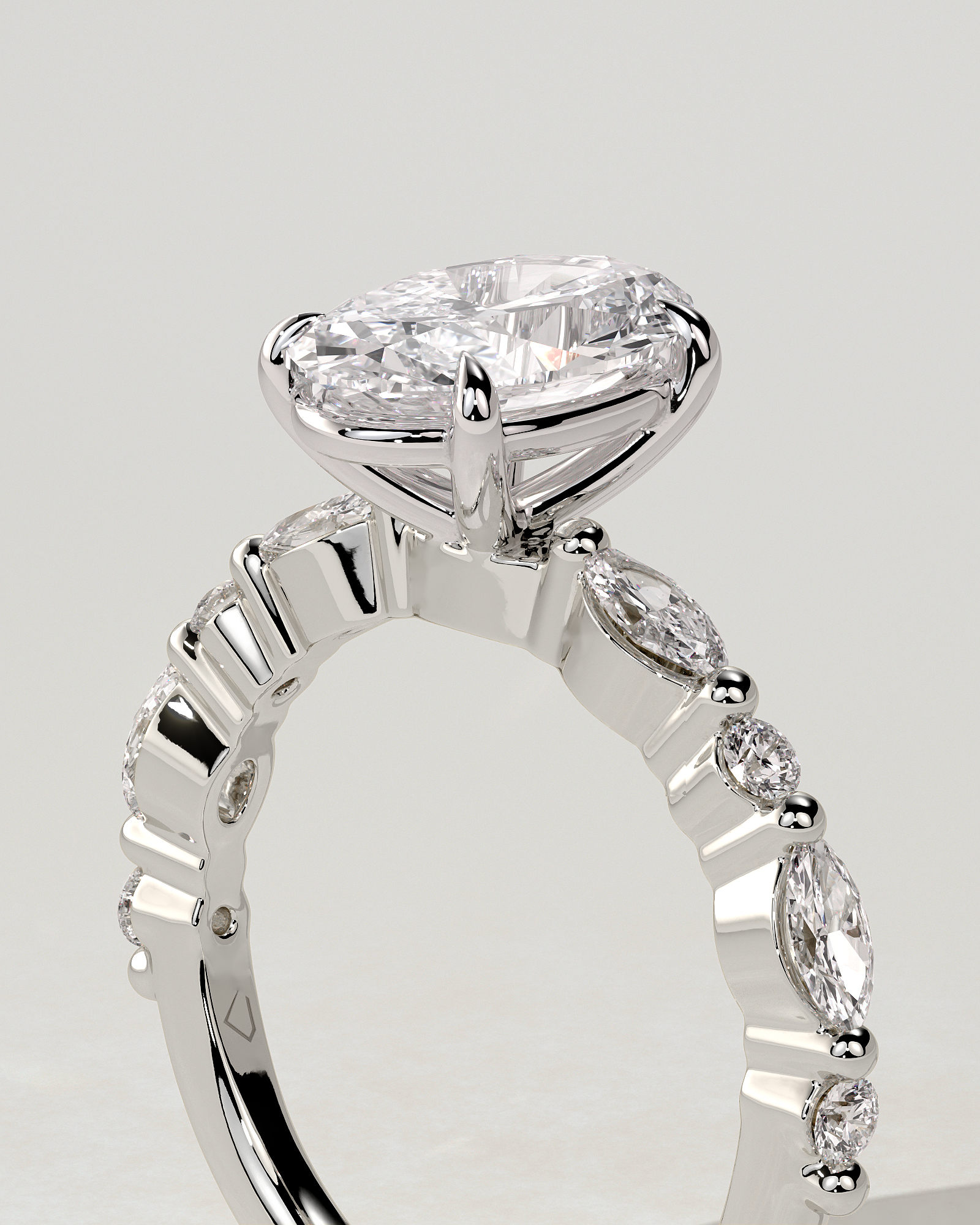 Alyssa Solitaire Oval Ring