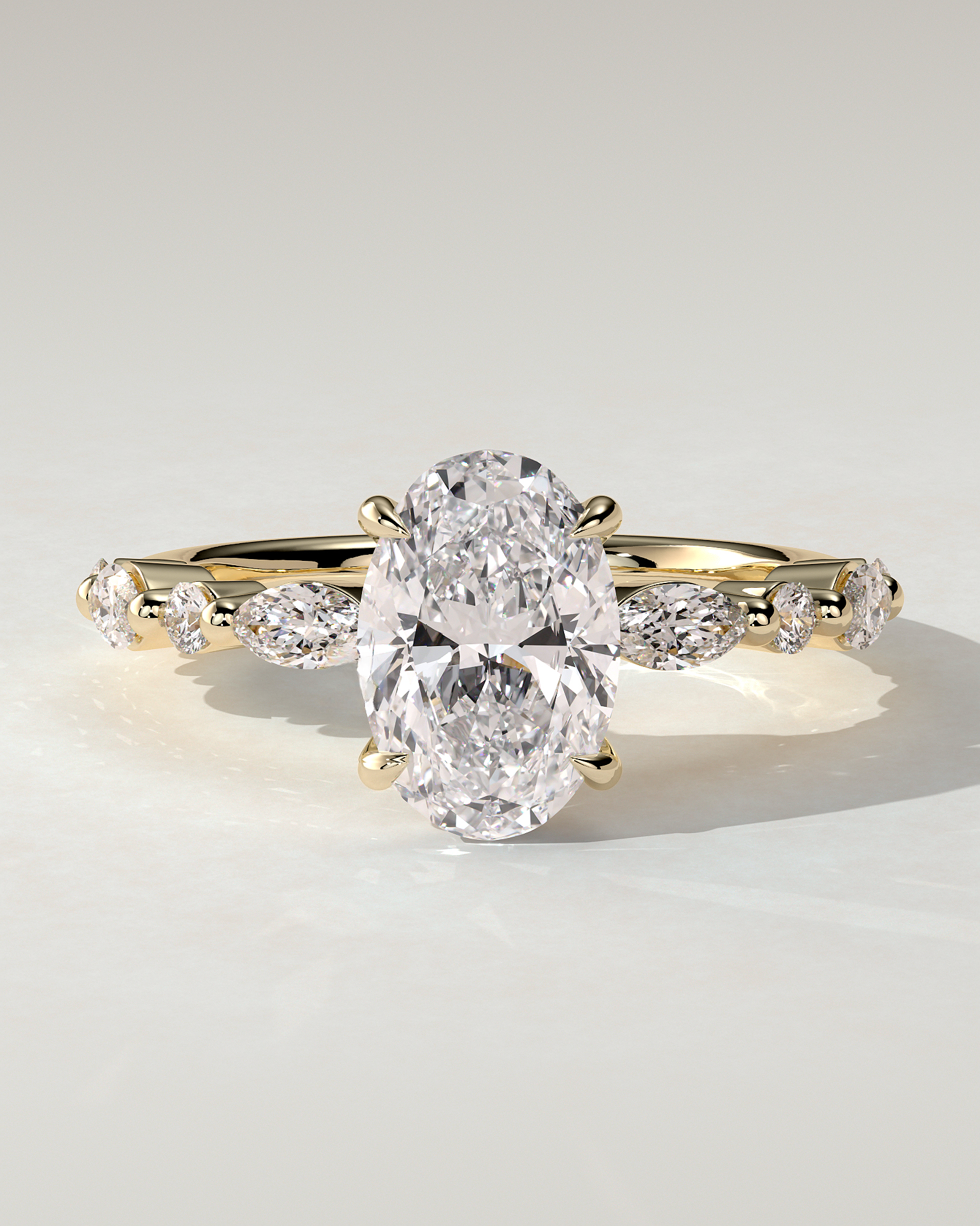 Alyssa Solitaire Oval Ring