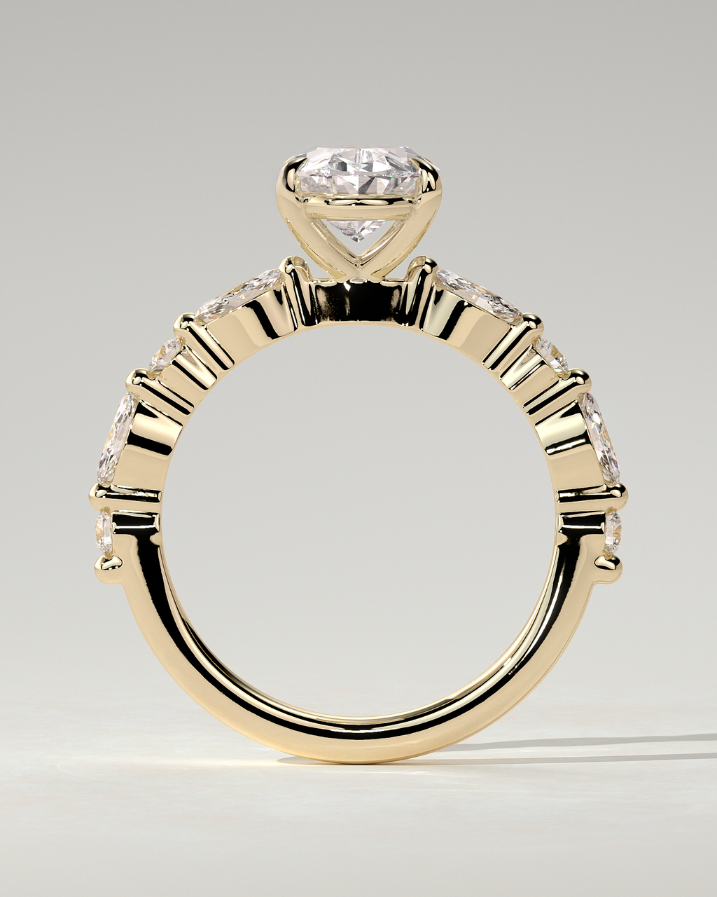 Alyssa Solitaire Oval Ring