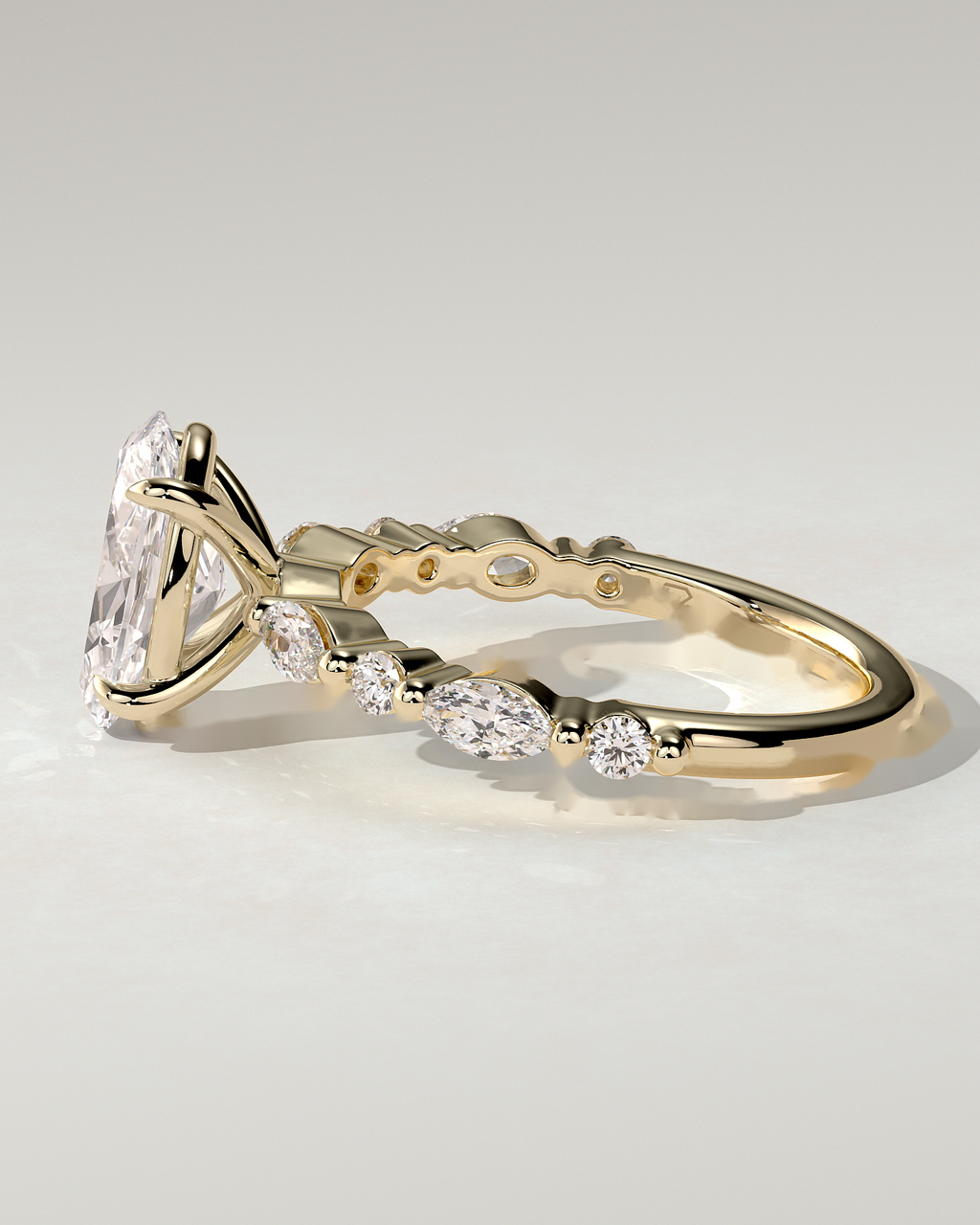 Alyssa Solitaire Oval Ring