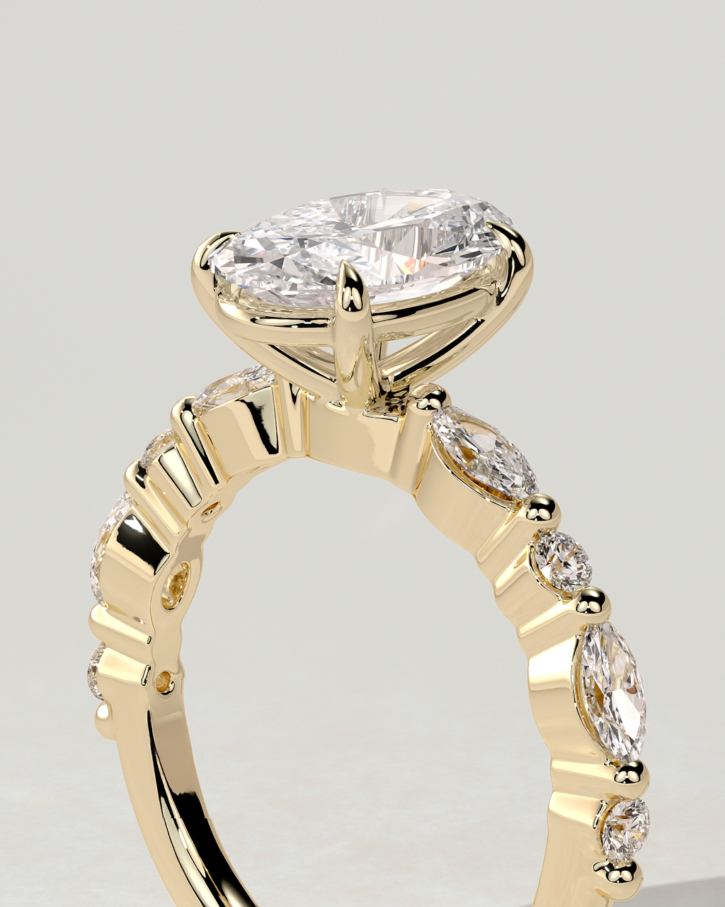 Alyssa Solitaire Oval Ring