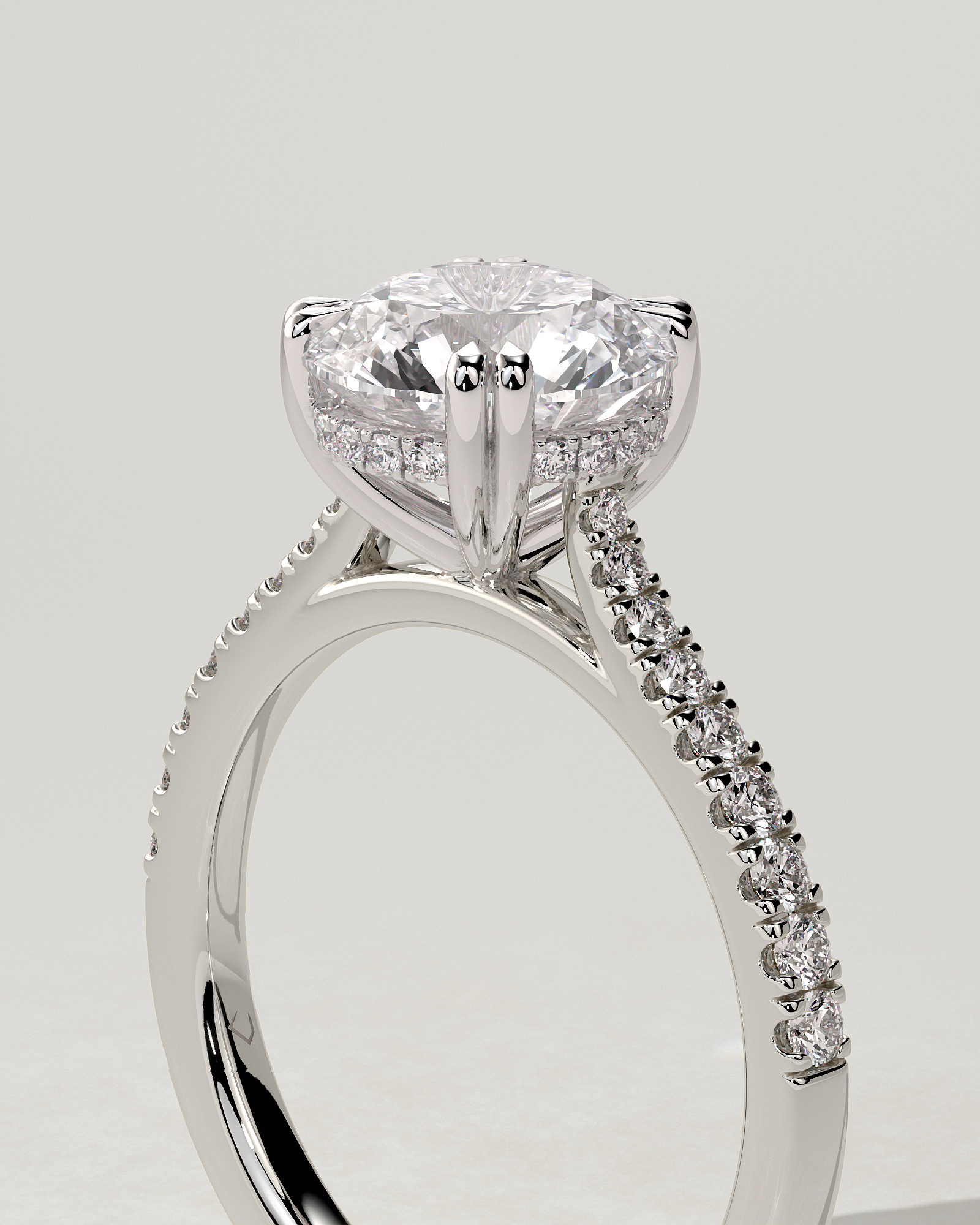 Amelia Solitaire Round Ring