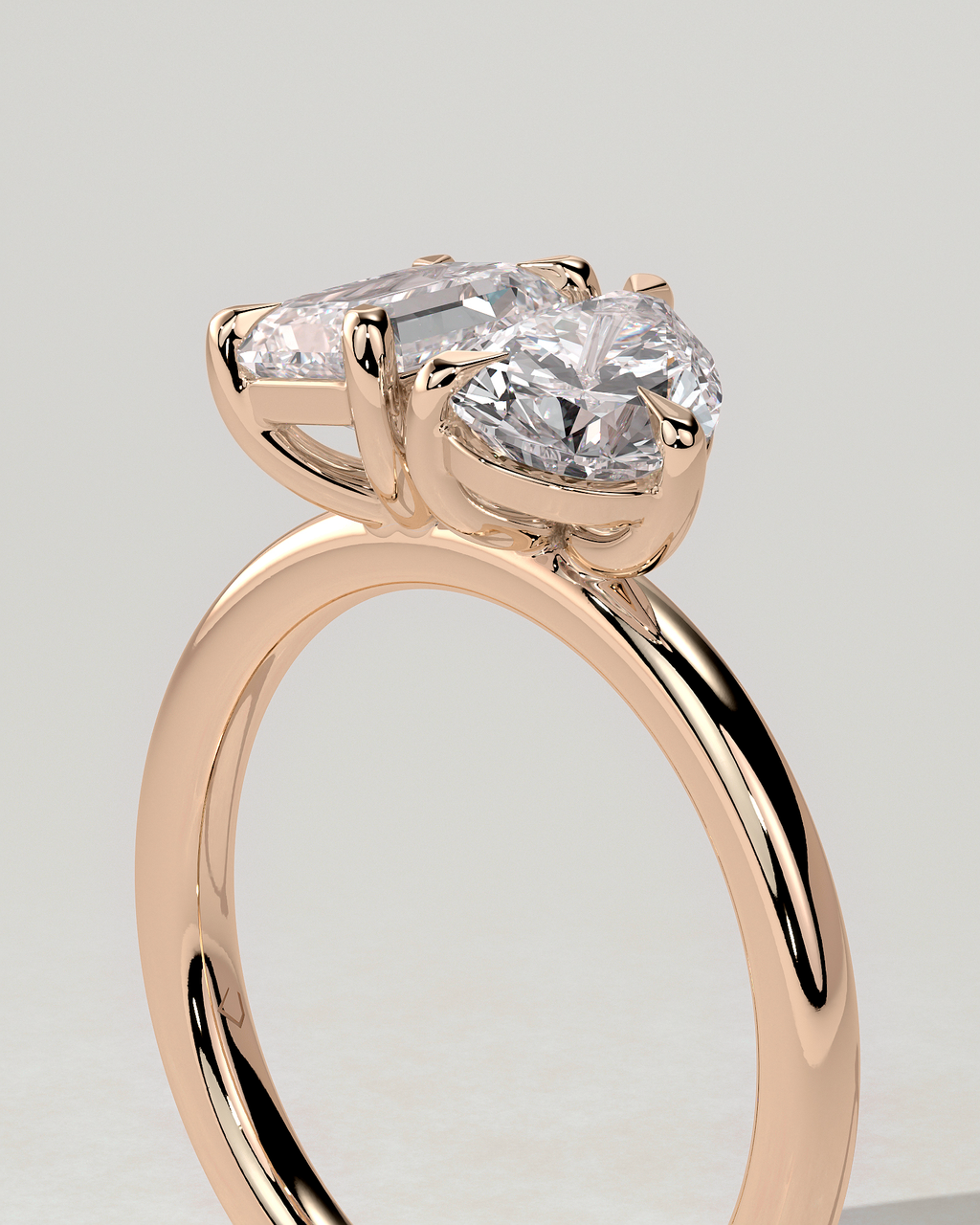 Amor Toi Et Moi Pear Ring