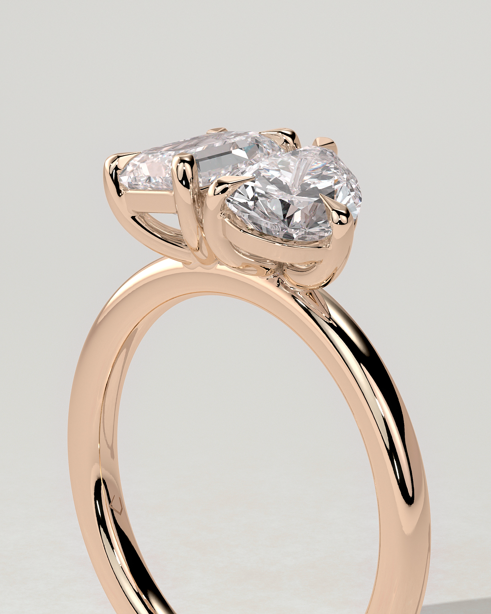 Amor Toi Et Moi Pear Ring
