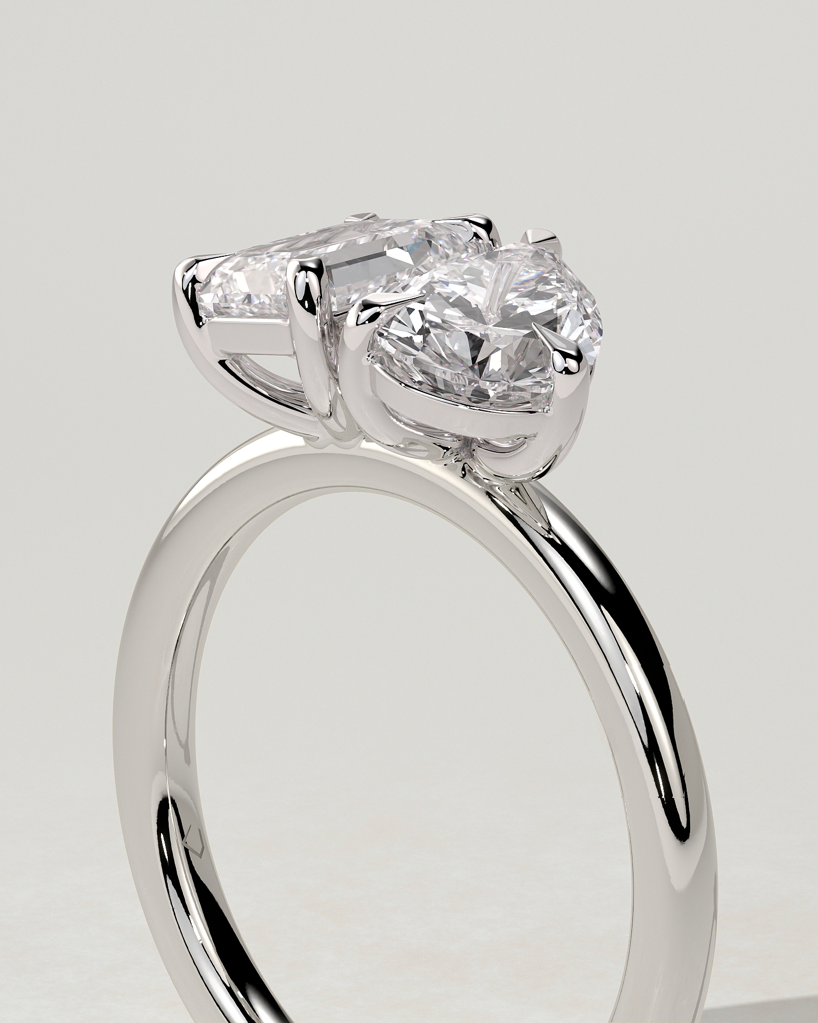 Amor Toi Et Moi Pear Ring