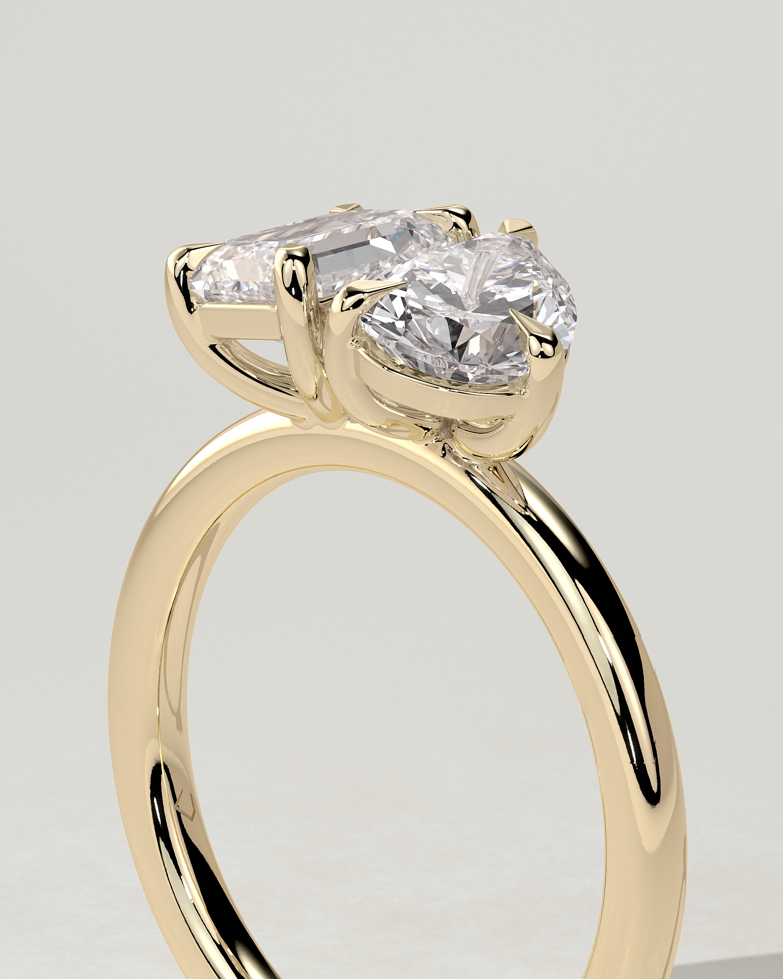 Amor Toi Et Moi Pear Ring
