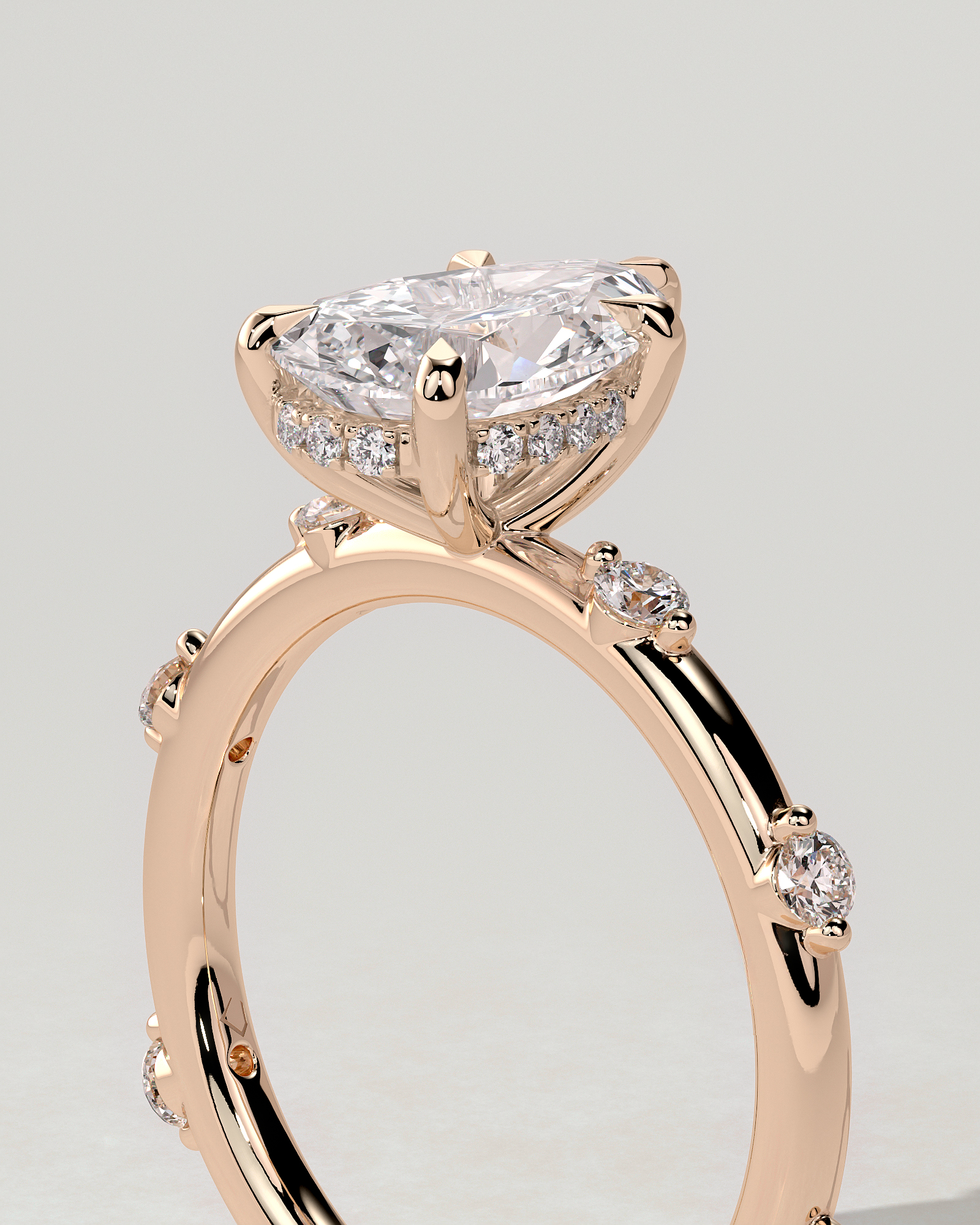 Amora Solitaire Pear Ring