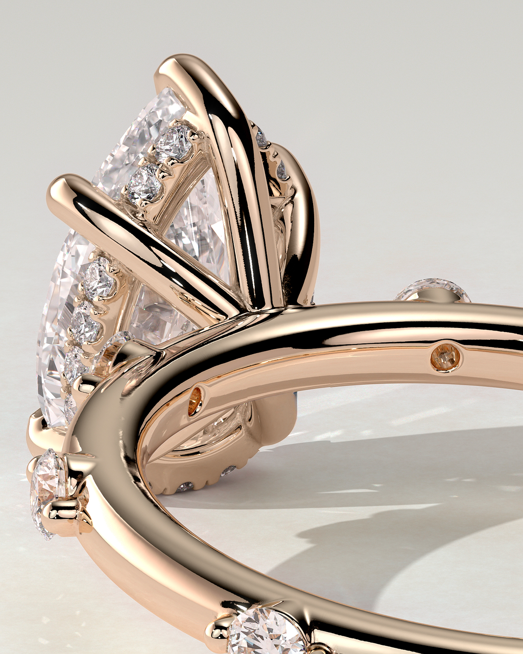 Amora Solitaire Pear Ring