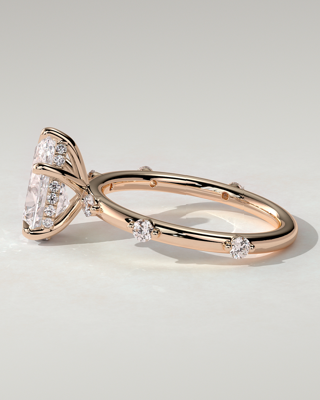 Amora Solitaire Pear Ring