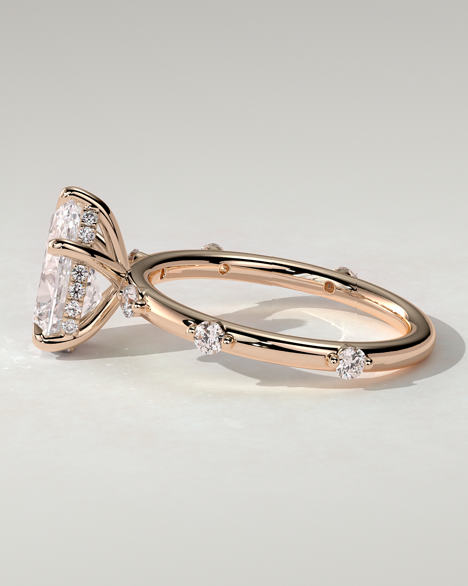 Amora Solitaire Pear Ring